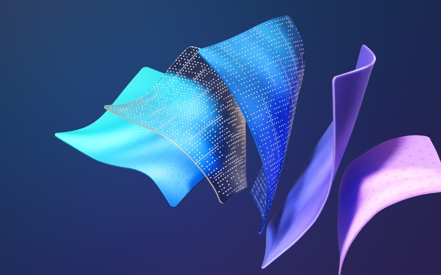 Рисунок 3д для  Windows 11 на синем фоне