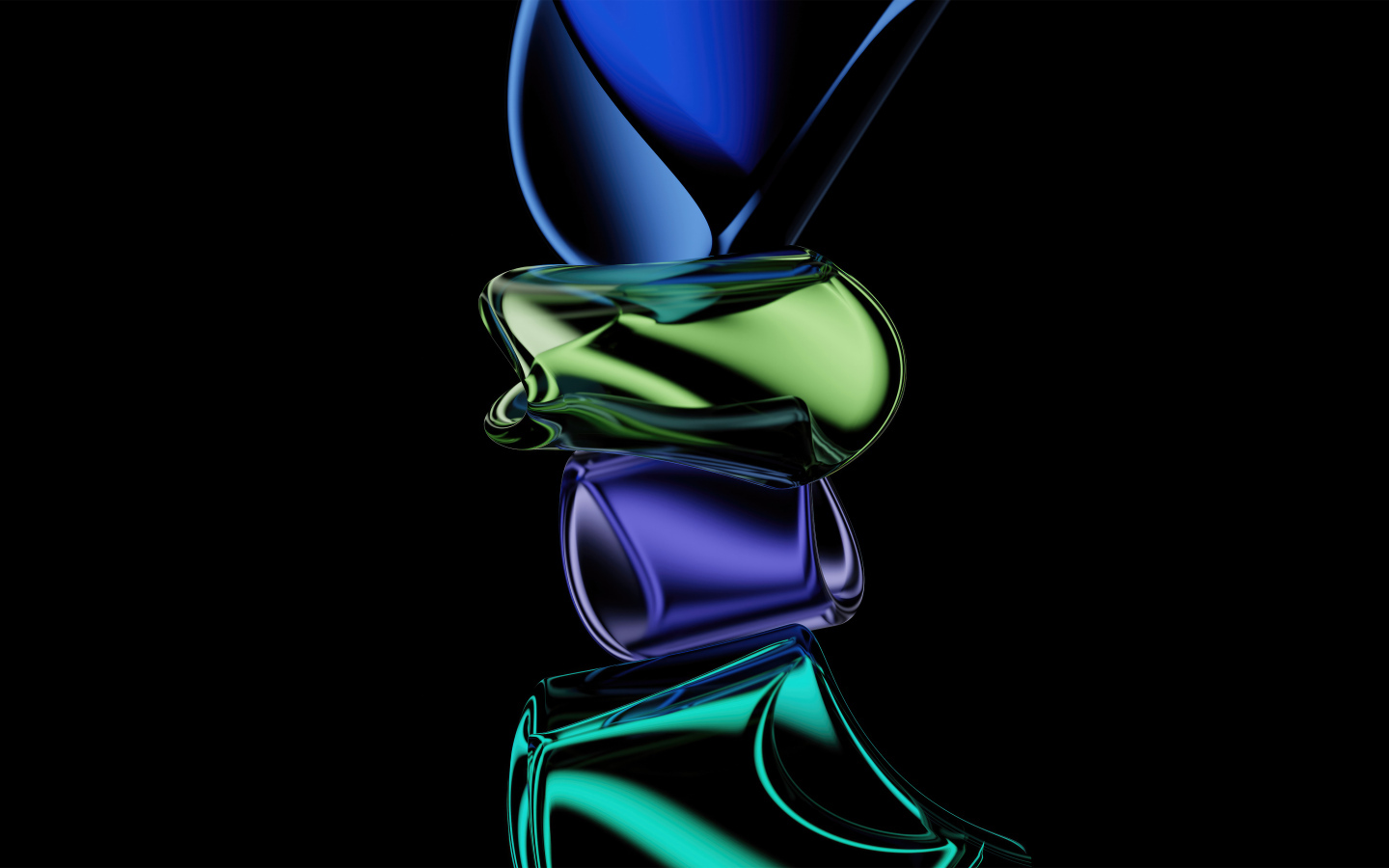 Абстрактное разноцветное стекло на черном фоне