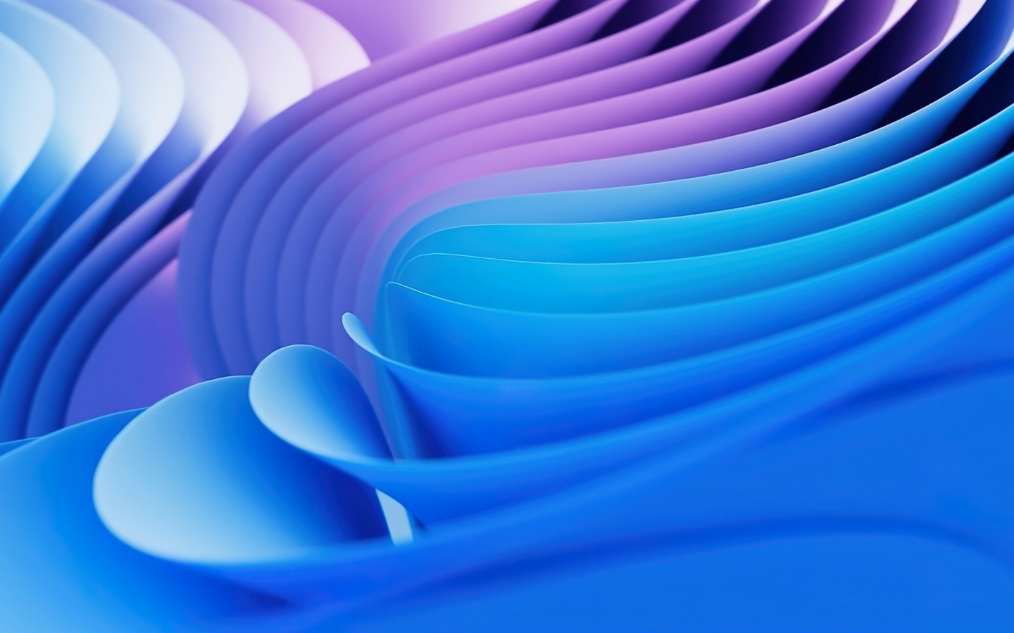 Голубые и сиреневые абстрактные волны