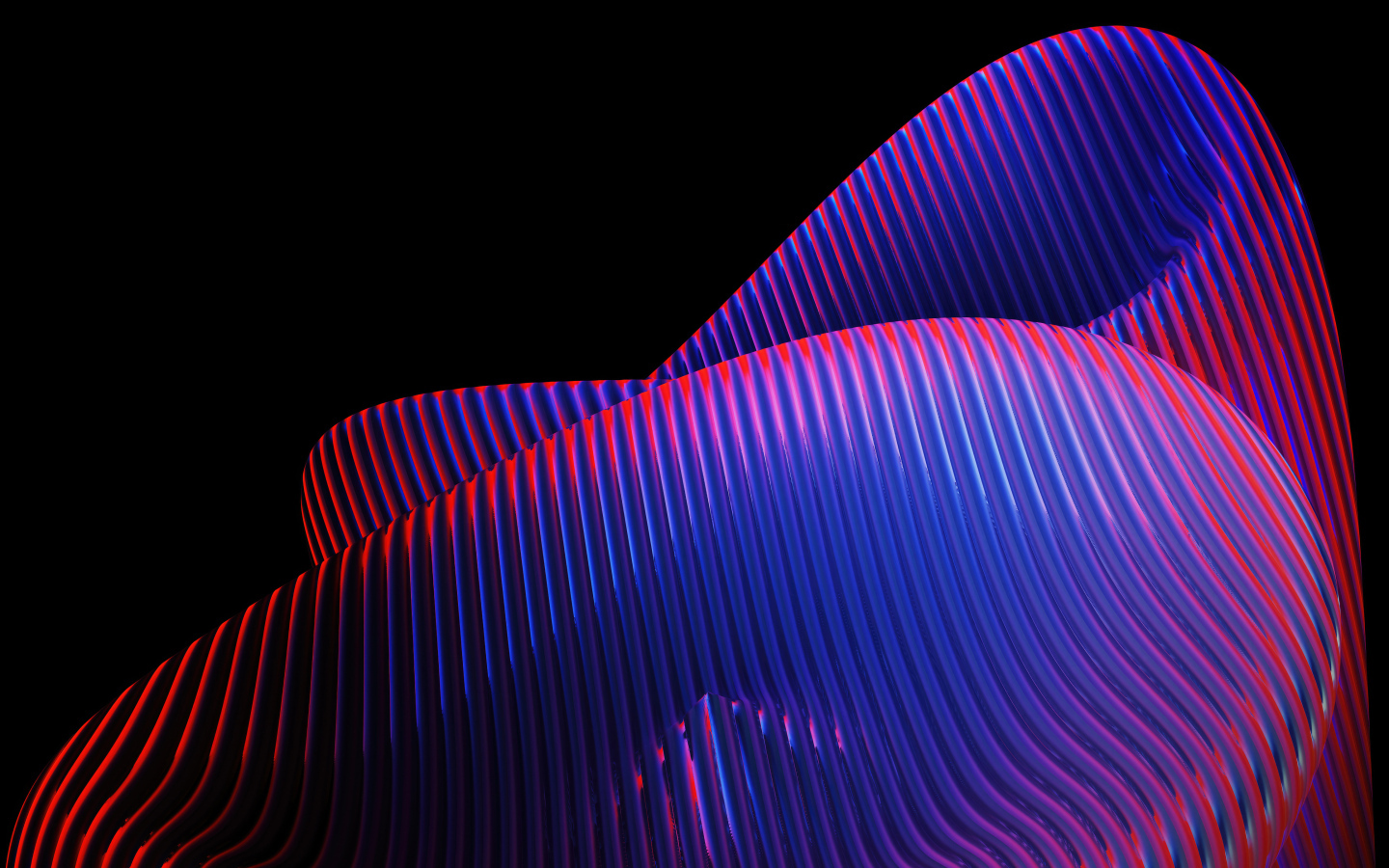 Красочные абстрактные 3д формы на черном фоне