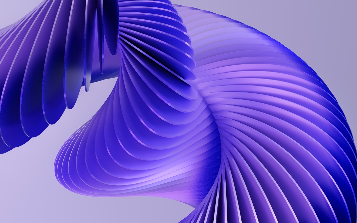 Фиолетовая волнистая спираль на сером фоне