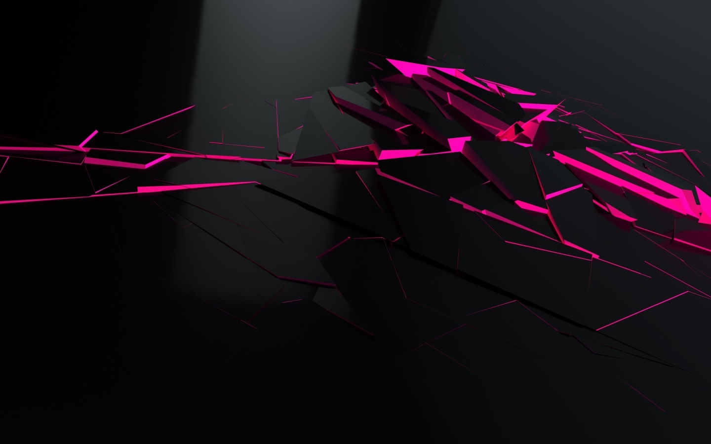 Осколки разбитого черного стекла 3д графика