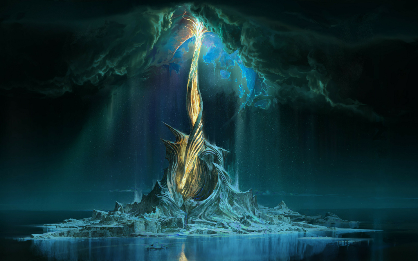 Фантастическое дерево уходит в небо