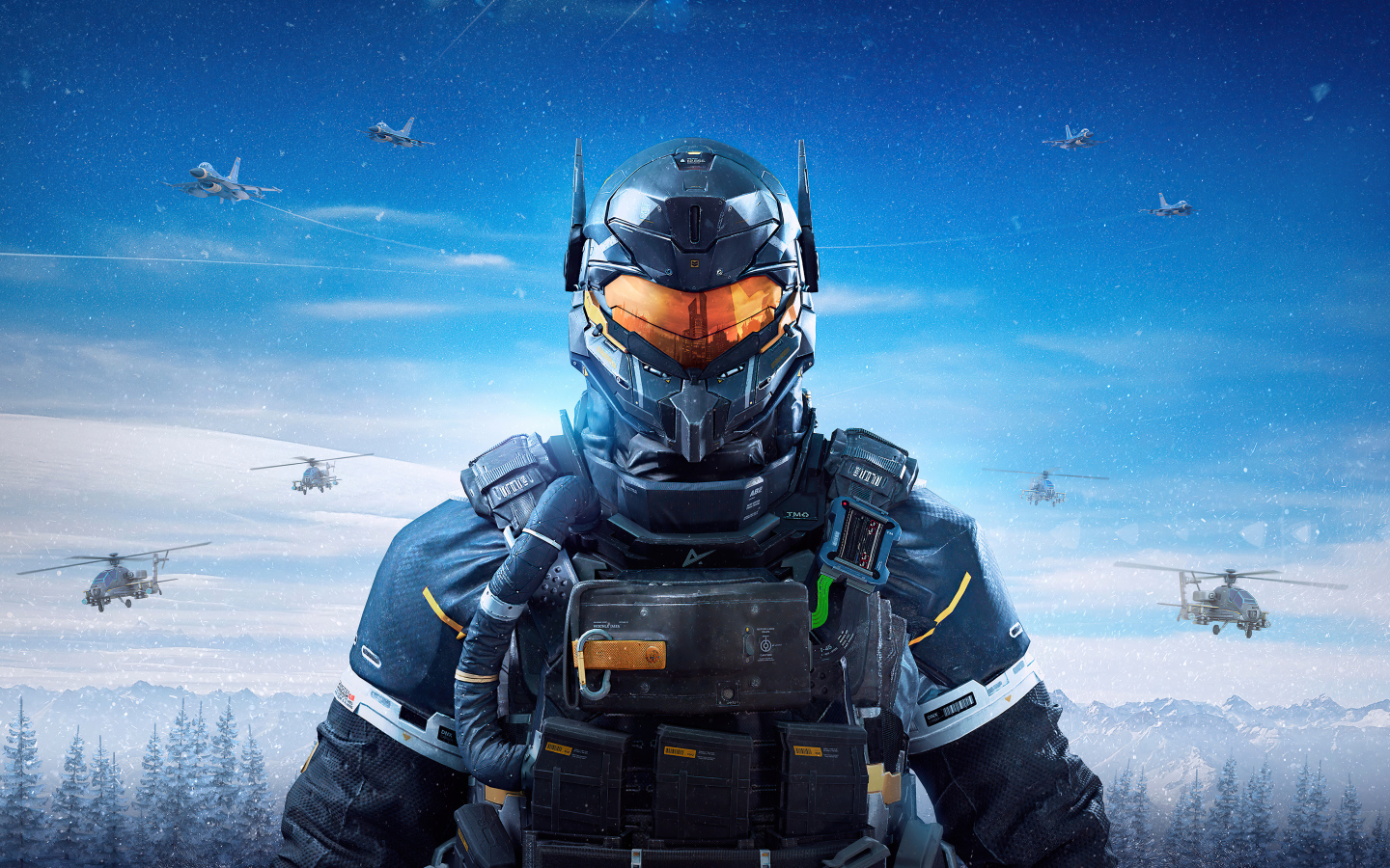 Мужчина киборг персонаж компьютерной игры