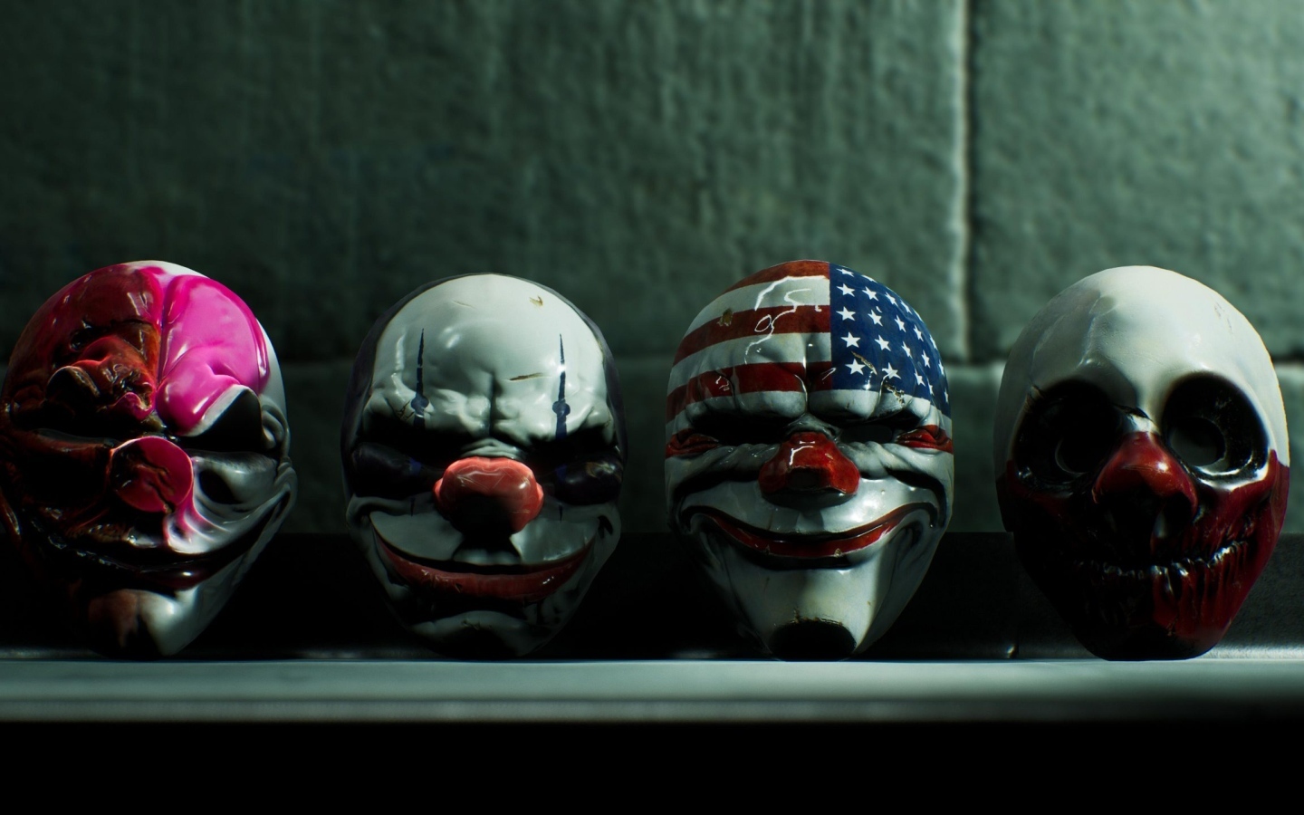 Masks from the computer game Payday 3