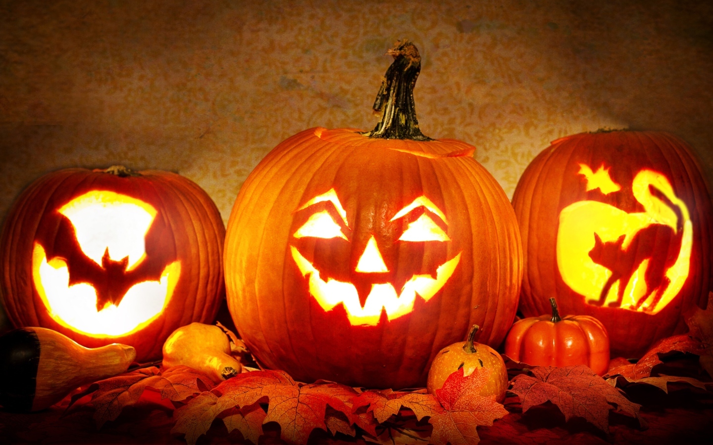 Фонари тыквы на праздник Хэллоуин