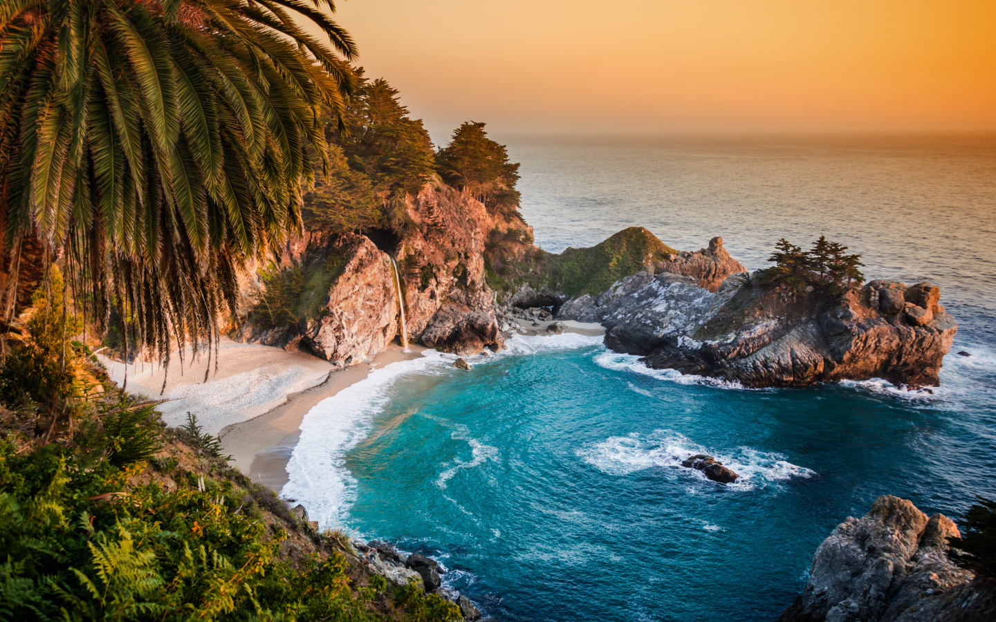 Голубая лагуна с пальмами