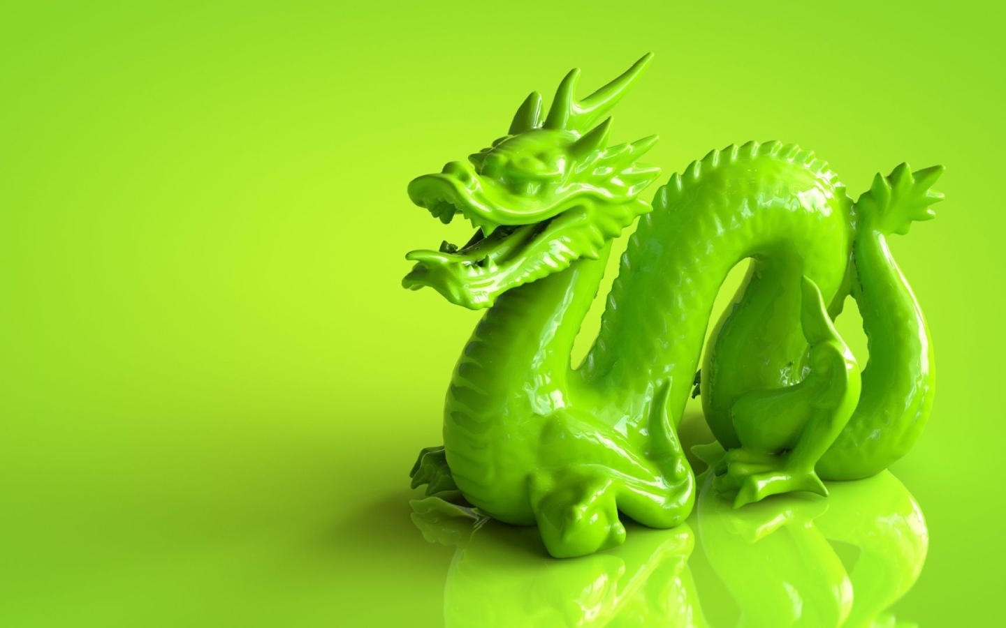 Статуэтка зеленого дракона символ 2024 года