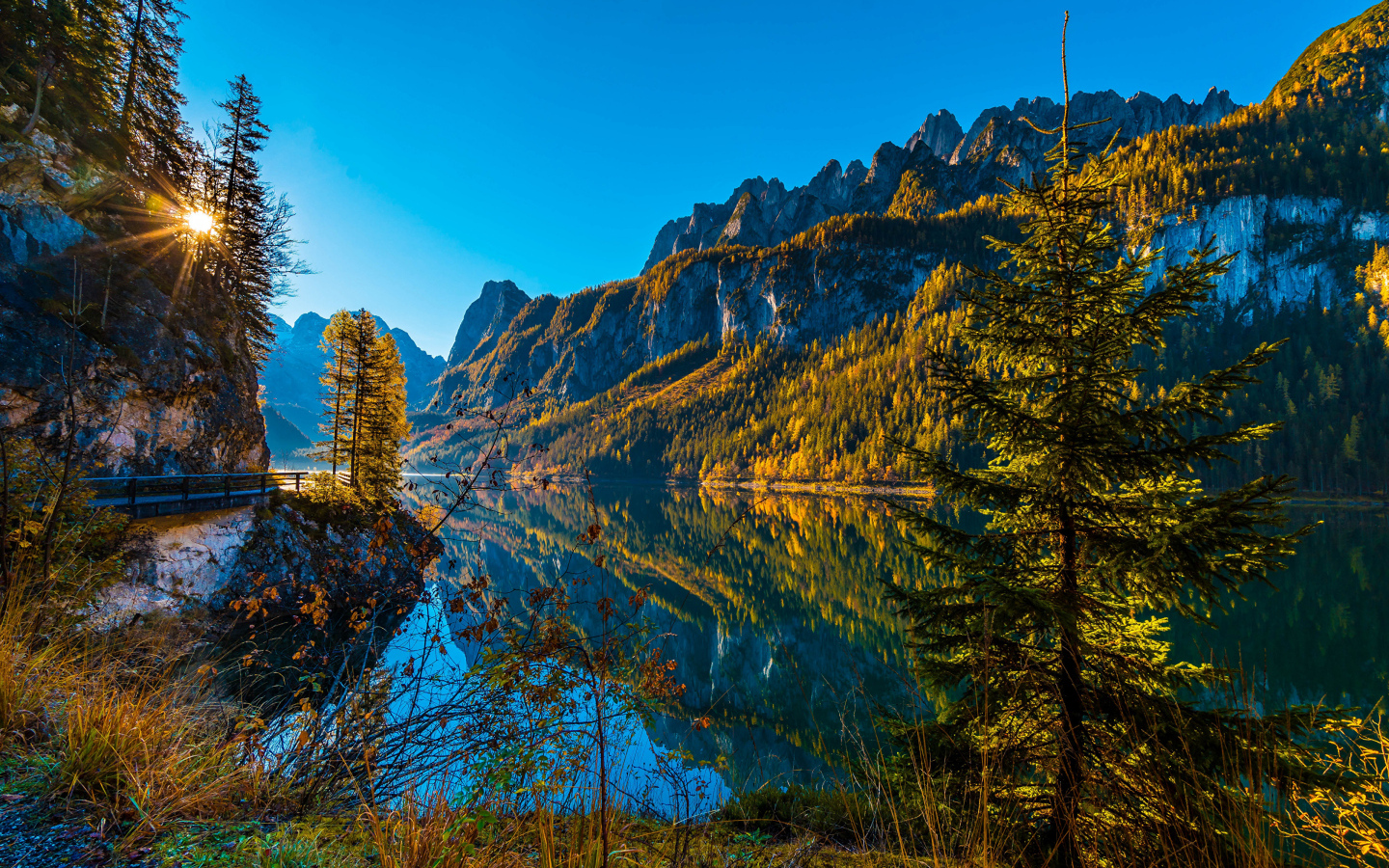 Солнце над горным озером, Австрия
