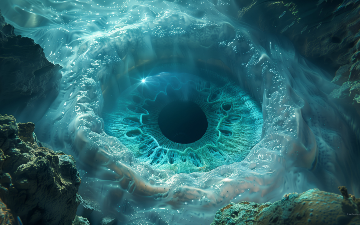 Абстрактный глаз под водой