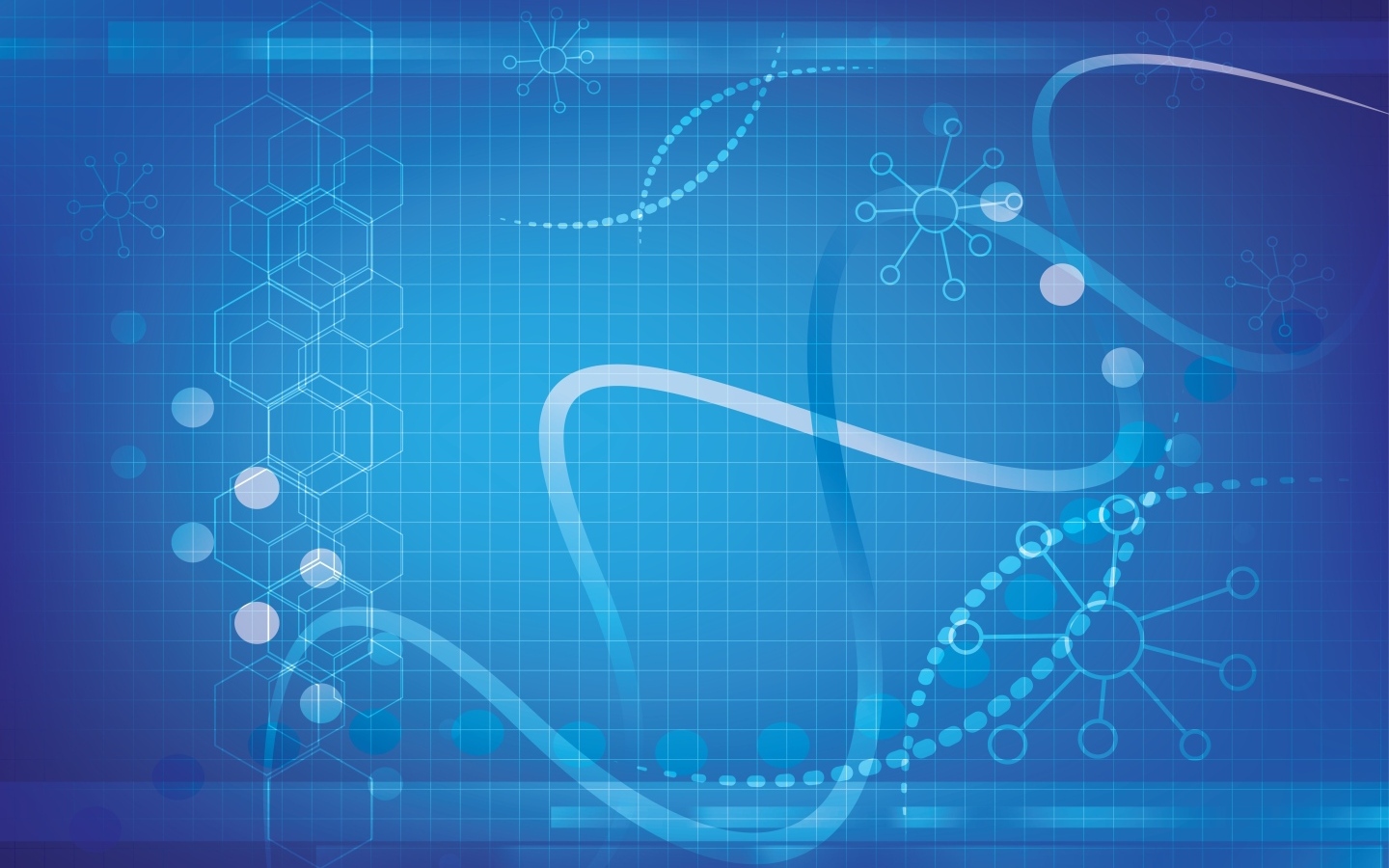 Спираль ДНК с бактериями на голубом фоне