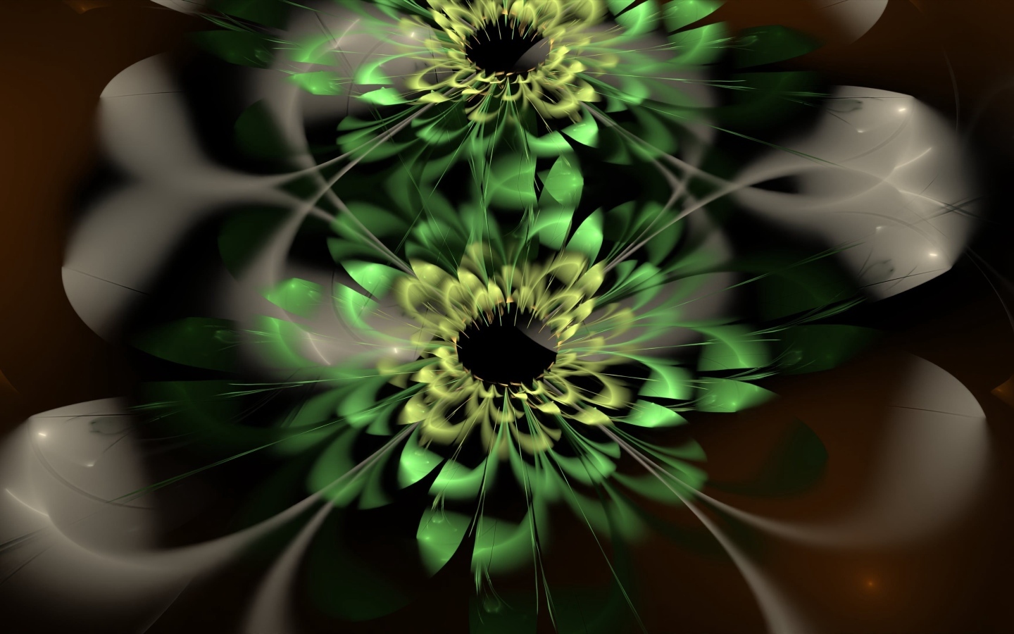 Цветочный зеленый абстрактный узор  