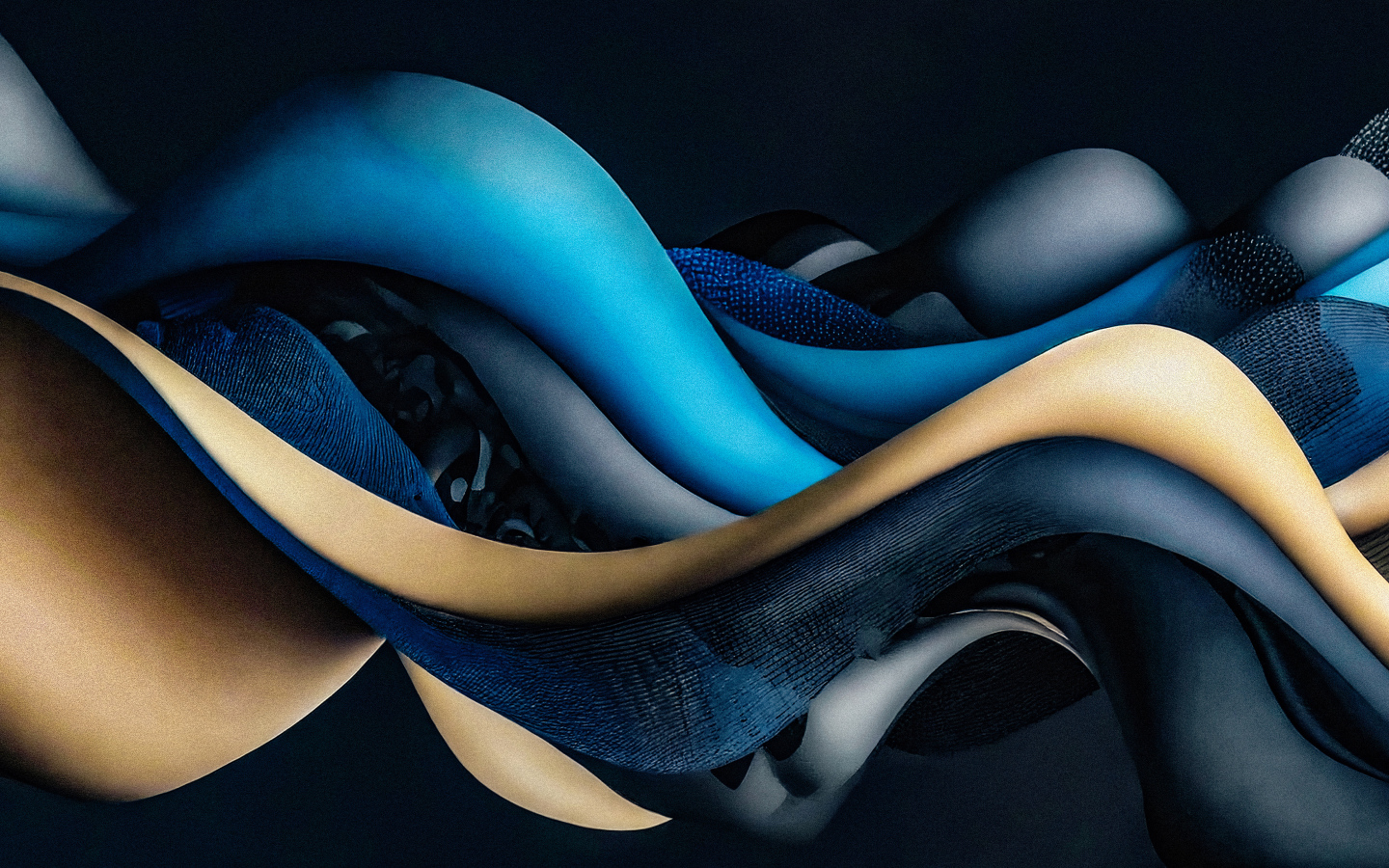 Разноцветные переплетенные абстрактные волны