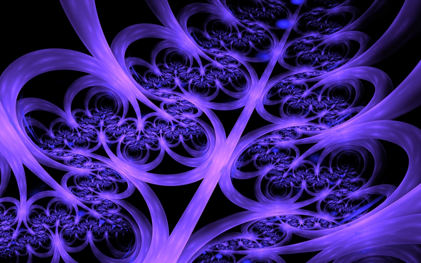 Закрученные фиолетовые фигуры 3д графика