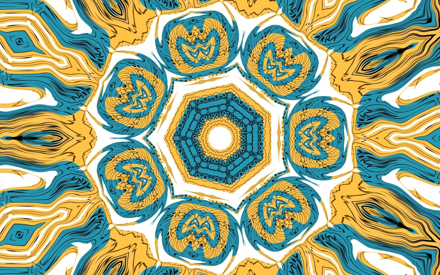 Желто-голубой абстрактный узор 