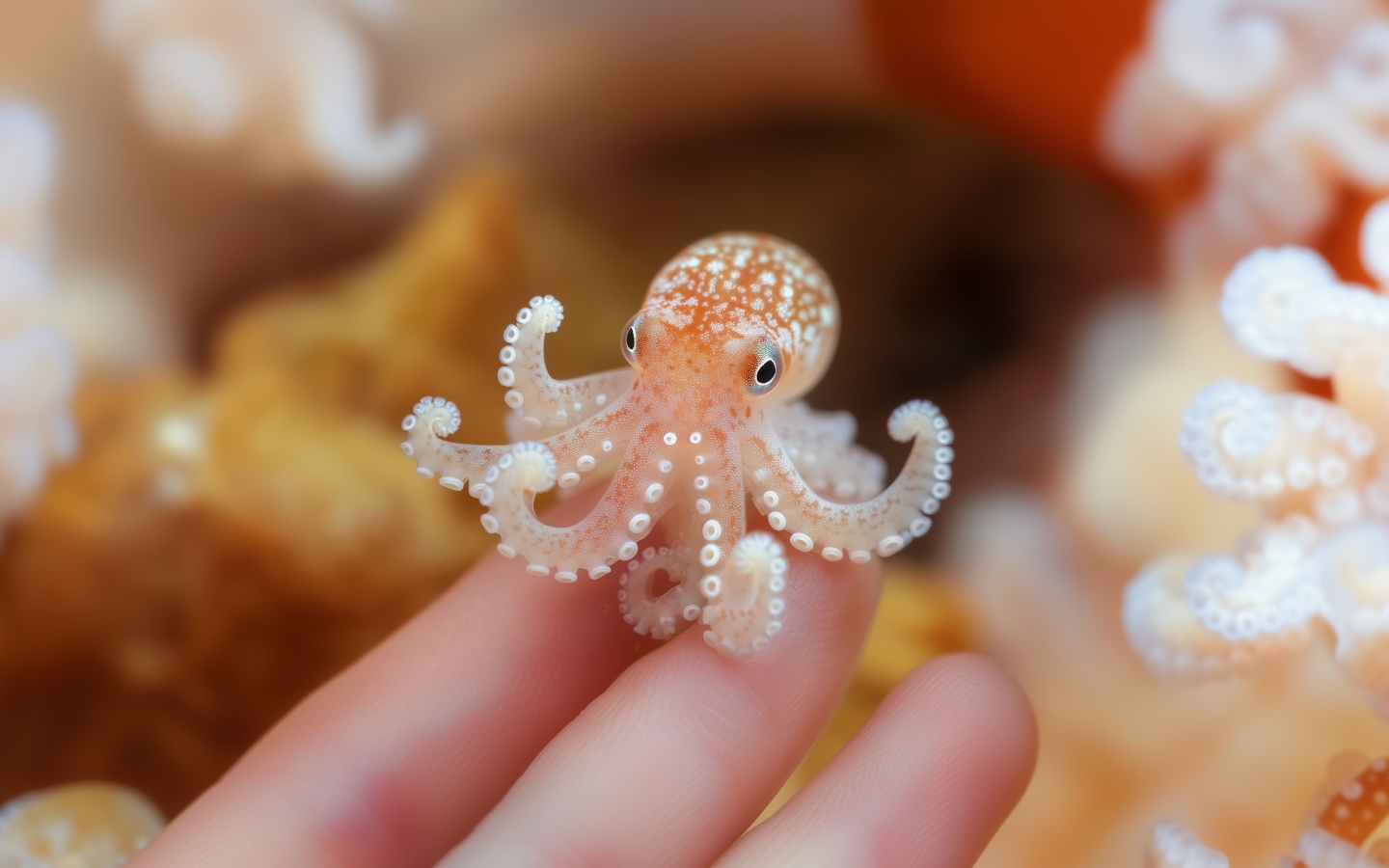 Маленький осьминог на руке