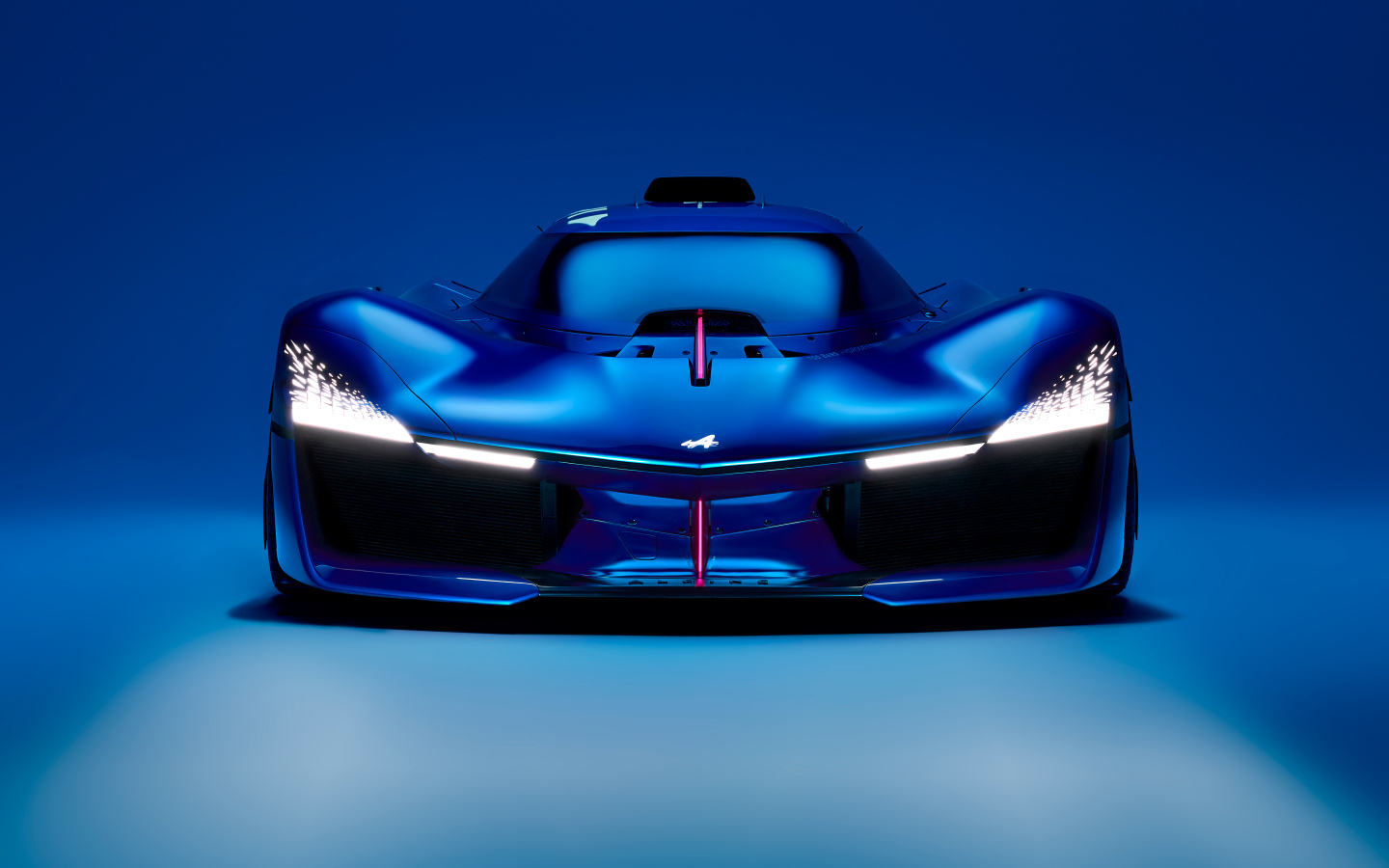 Вид спереди на автомобиль Alpine Alpenglow Hy4 2024 года