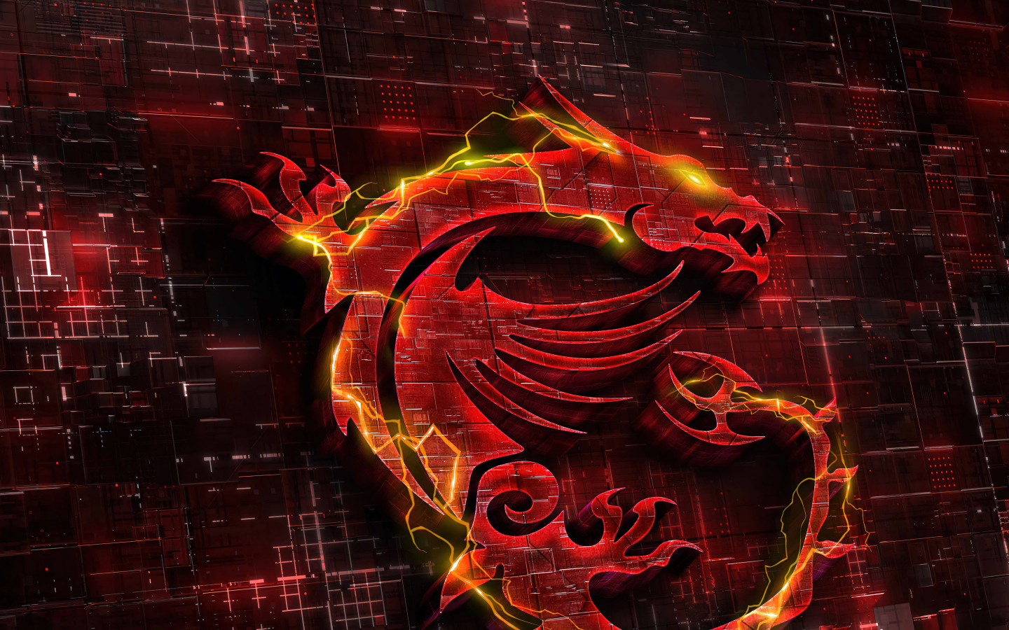 Красный логотип msi крупным планом