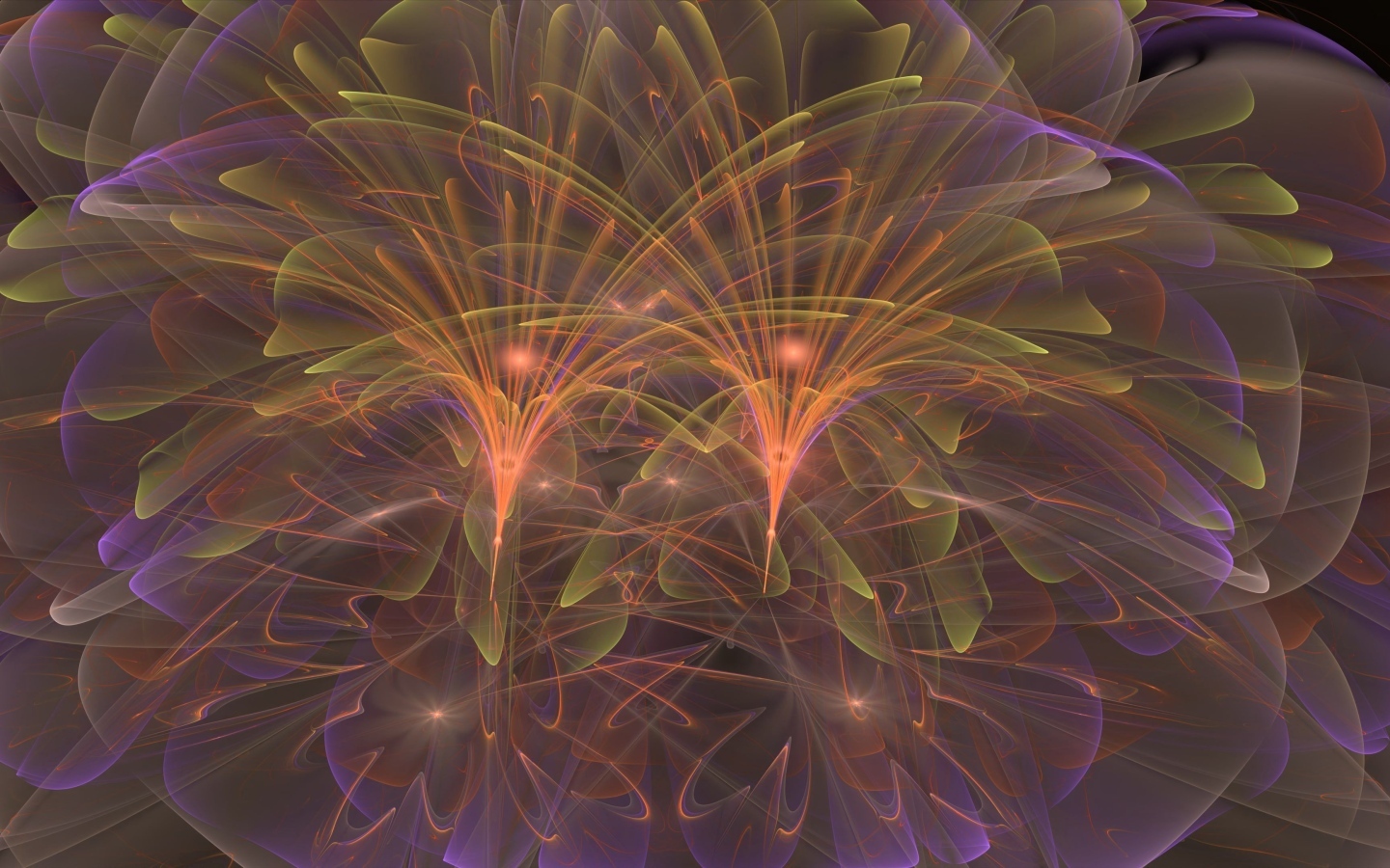 Светящиеся фигуры абстрактных цветов