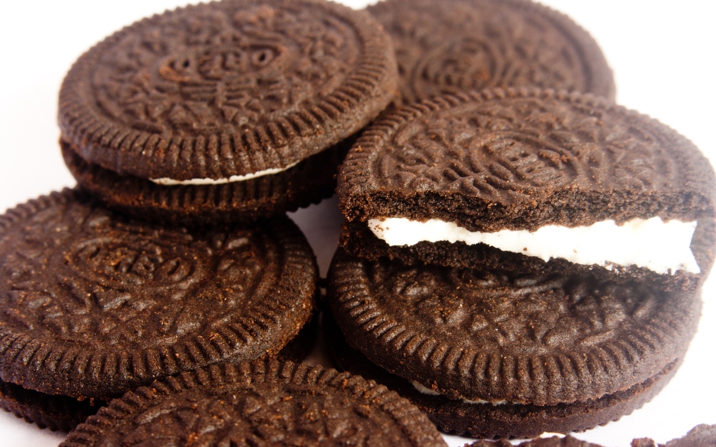 Шоколадное печенье орео крупным планом