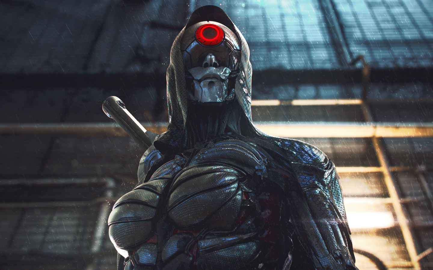 Солдат android в костюме