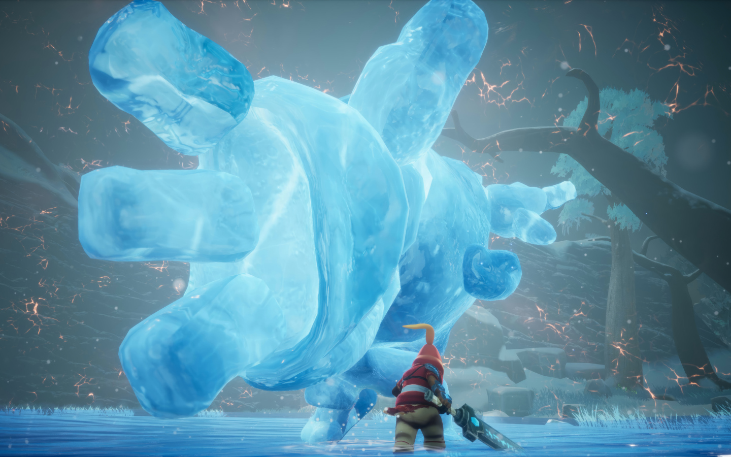 Ледяная рука в игре Astor Blade of the Monolith