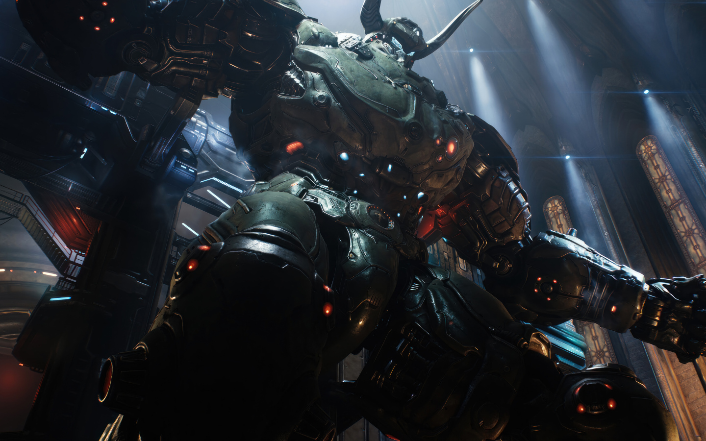 Робот из компьютерной игры Doom: The Dark Ages, 2024