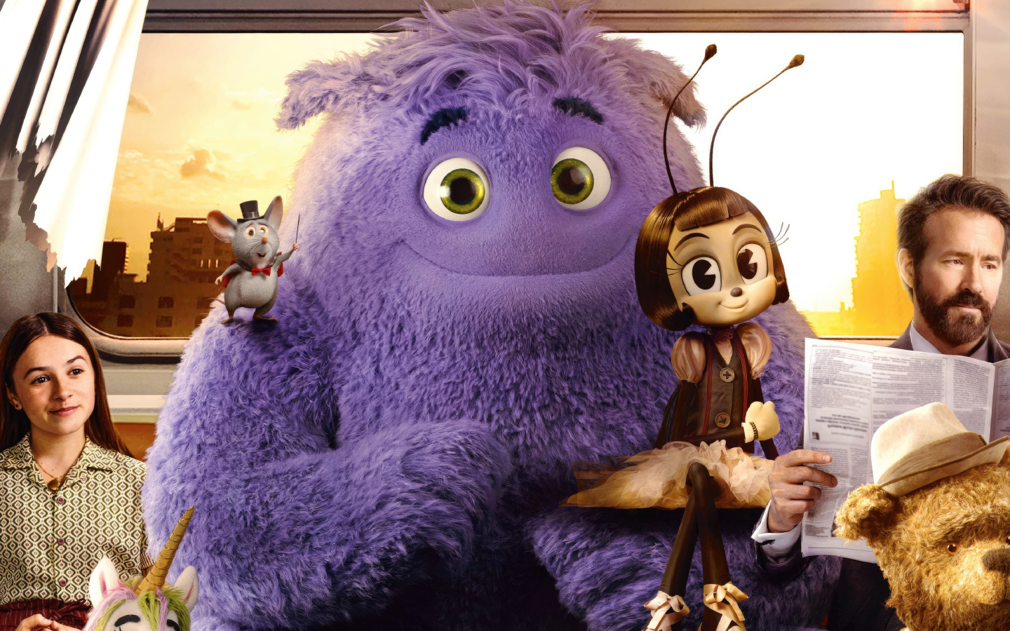 Яркий постер новой комедии Воображаемые друзья (IF), 2024