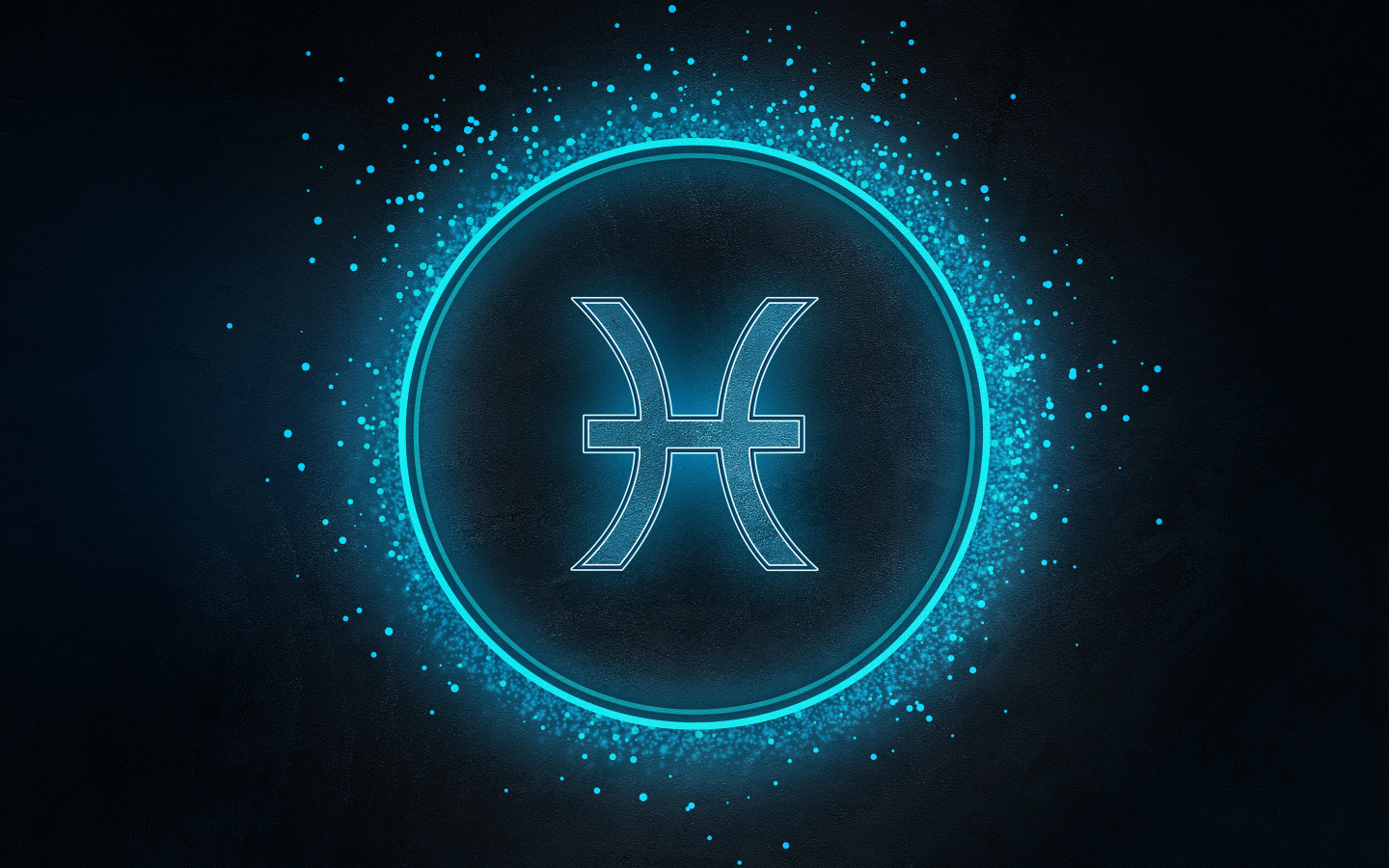 Синий яркий знак рыбы