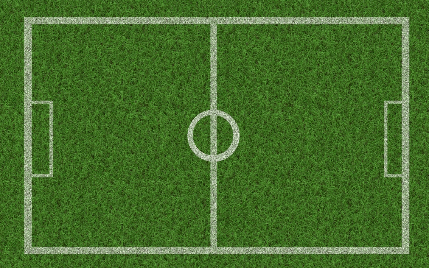 Поле расчерчено белыми линиями на зеленой траве