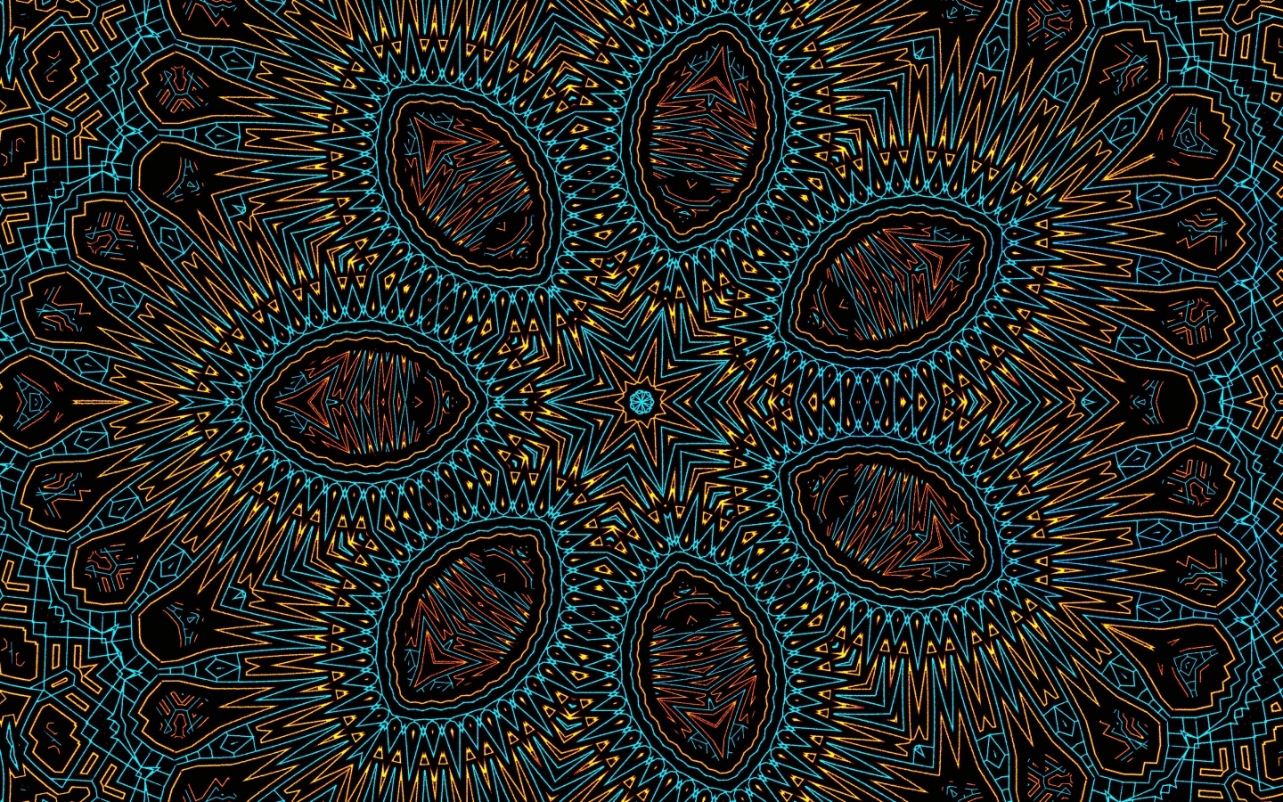 Фрактальная звезда с интересным узором