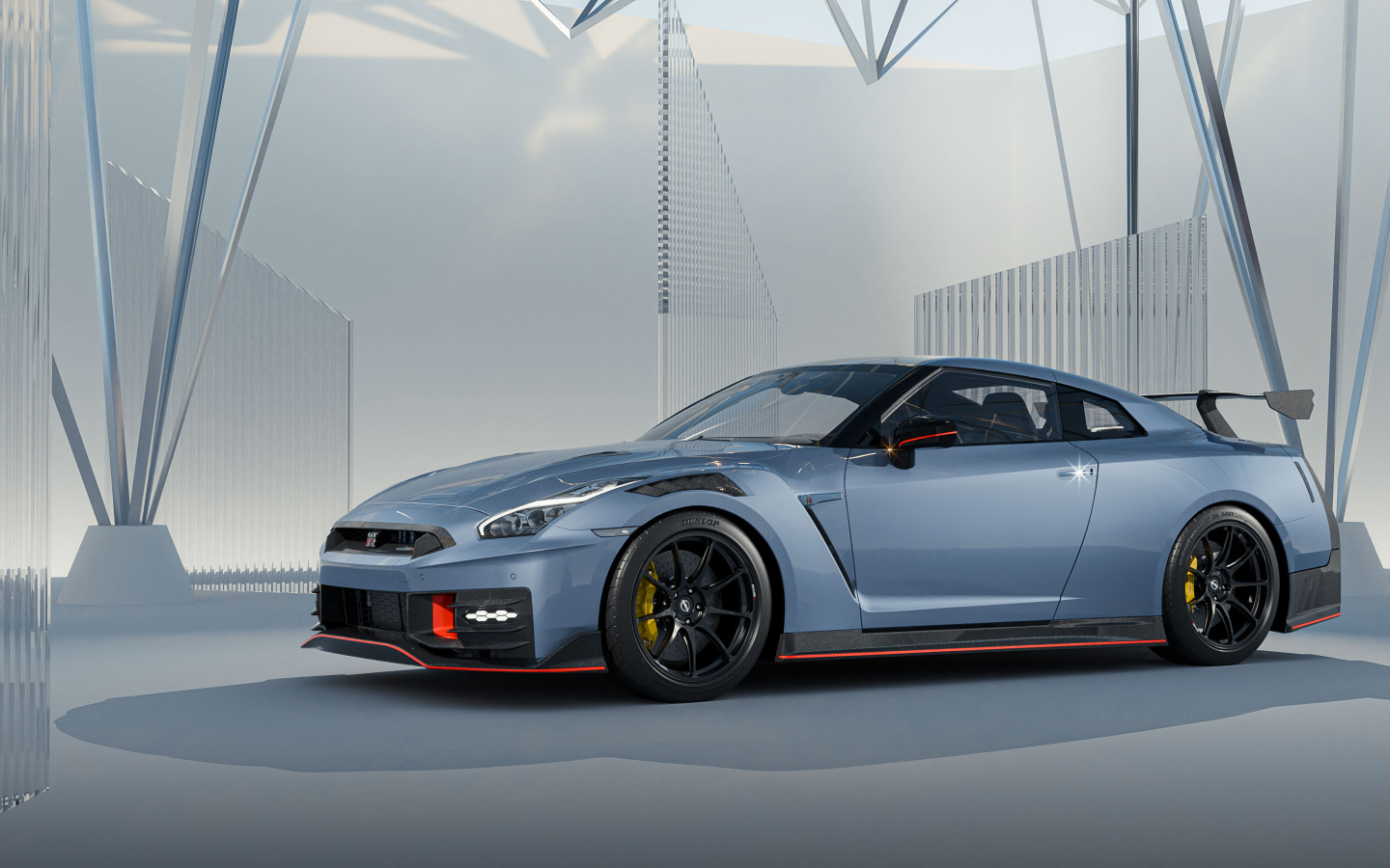 Вид сбоку на автомобиль Nissan GT-R Nismo