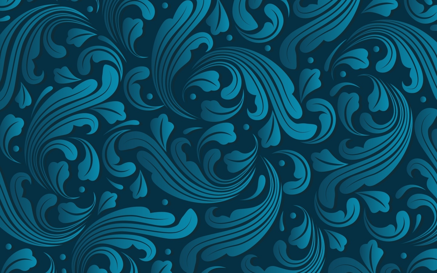 Голубой орнамент в виде листьев для фона