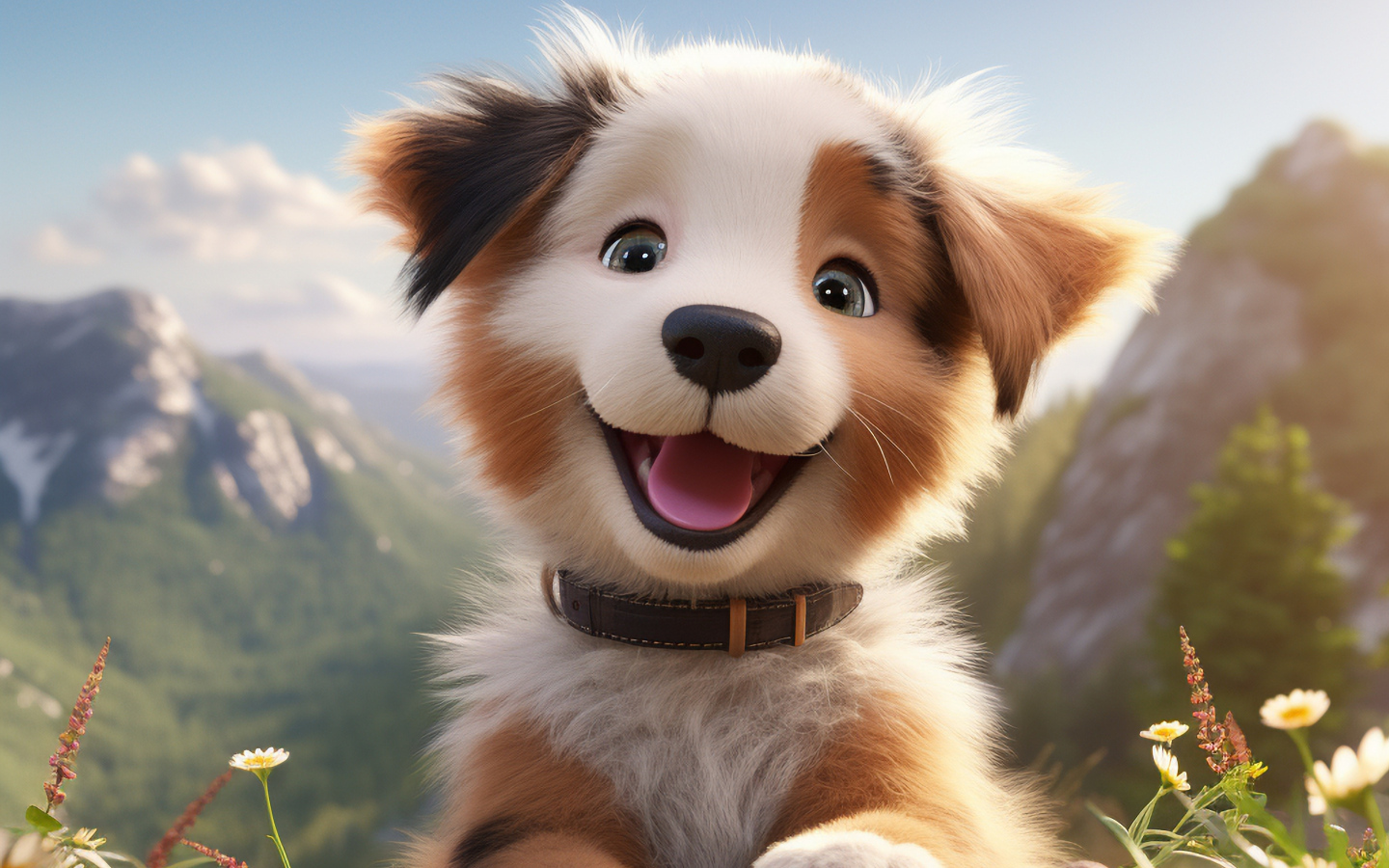 Смешной нарисованный щенок