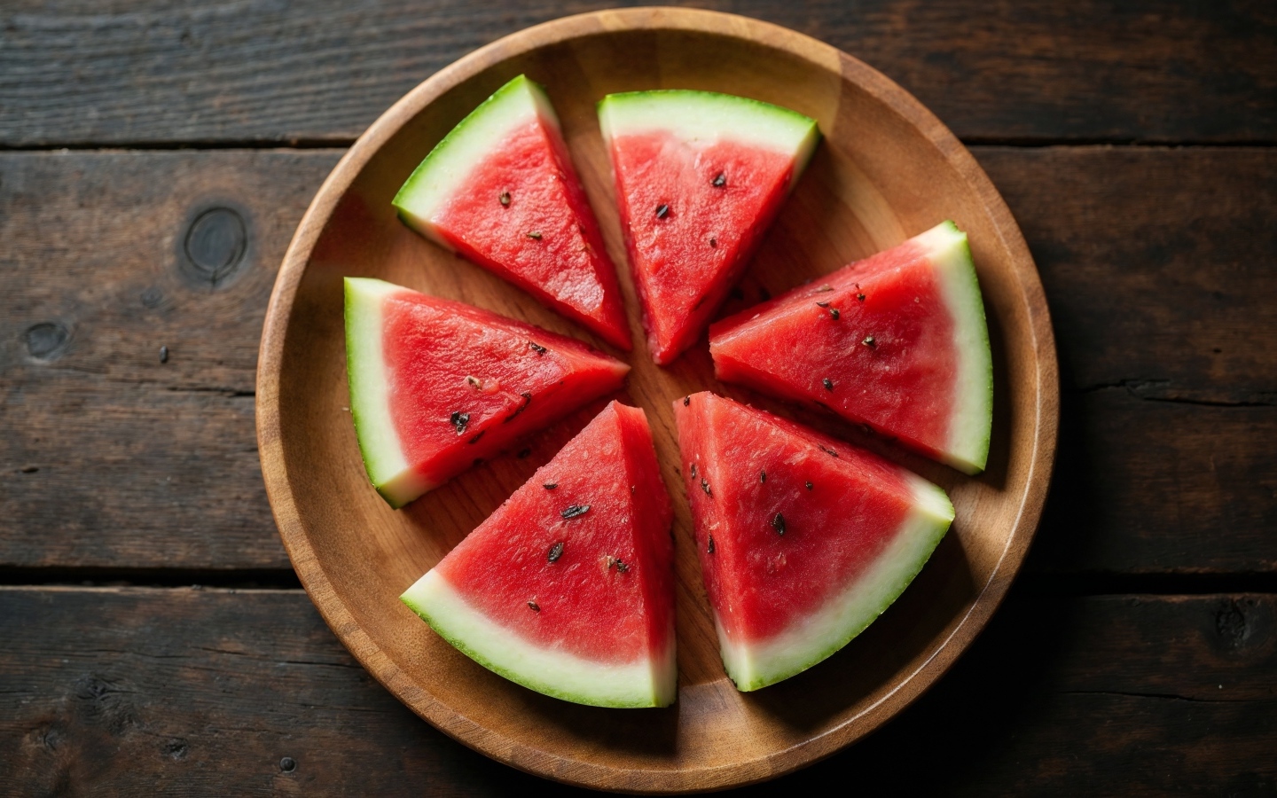 Кусочки сладкого красного арбуза на тарелке