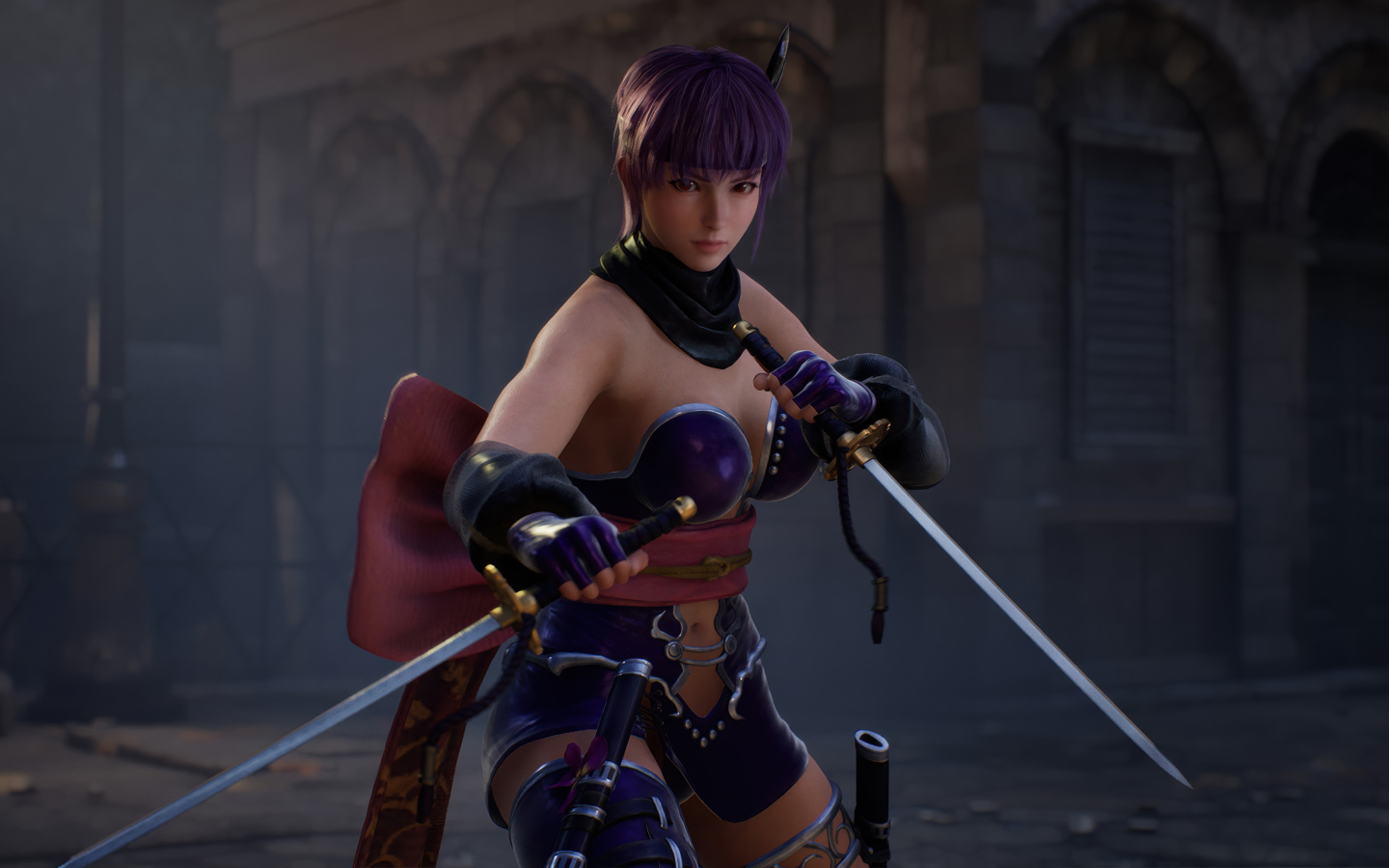 Девушка персонаж компьютерной игры NINJA GAIDEN 2 Black