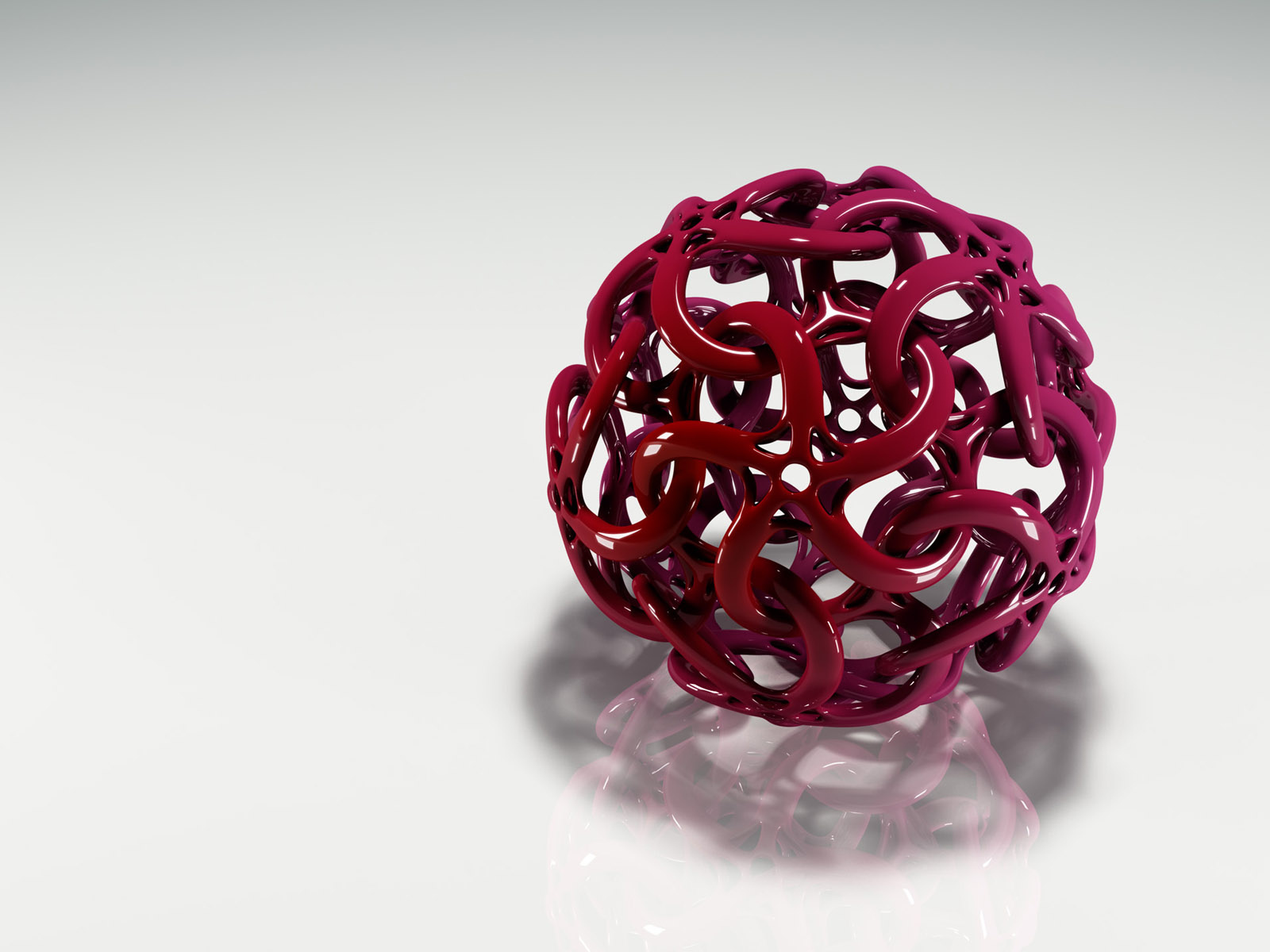 Красный 3 мерный шар