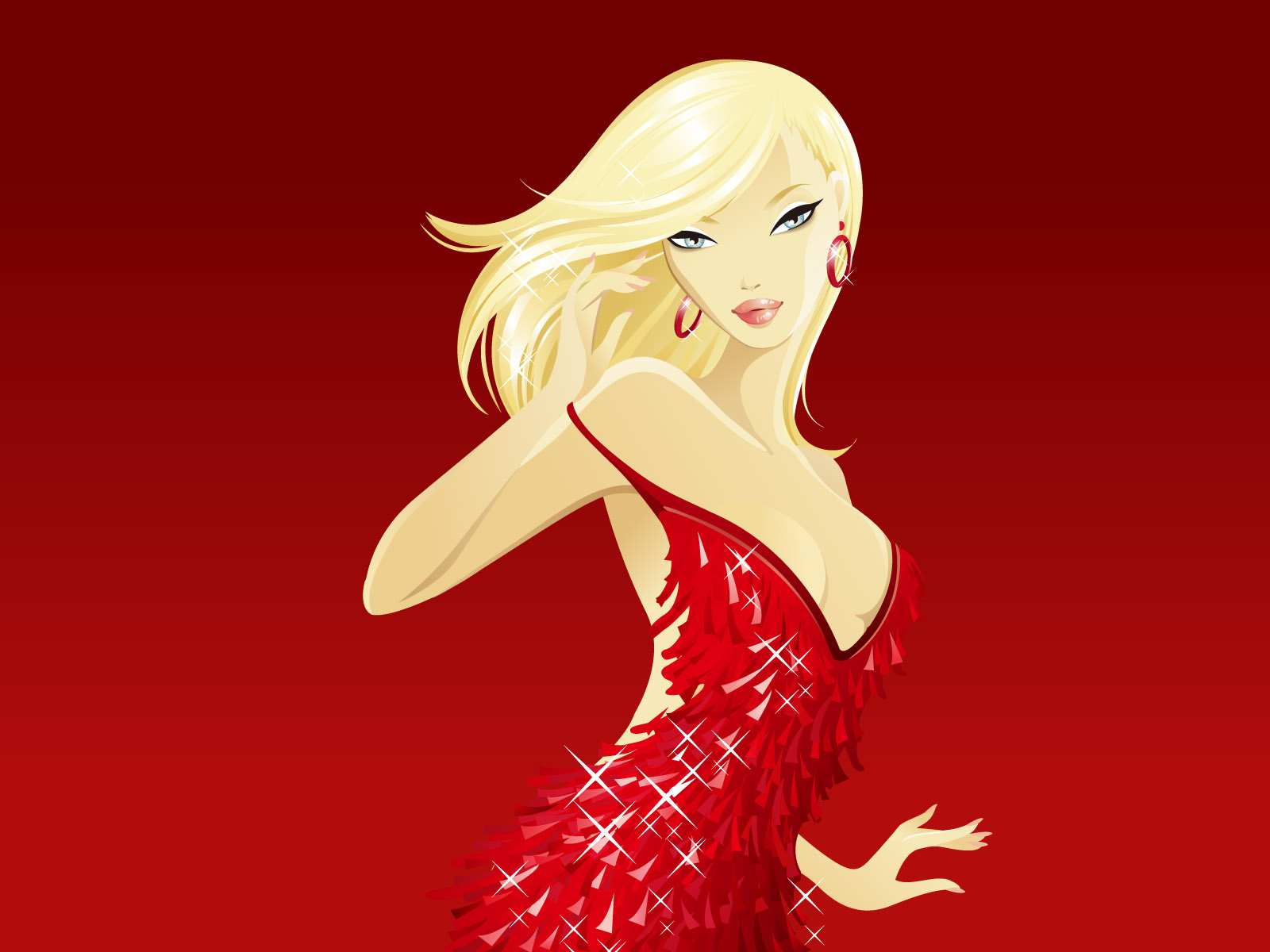 Девченка в красном