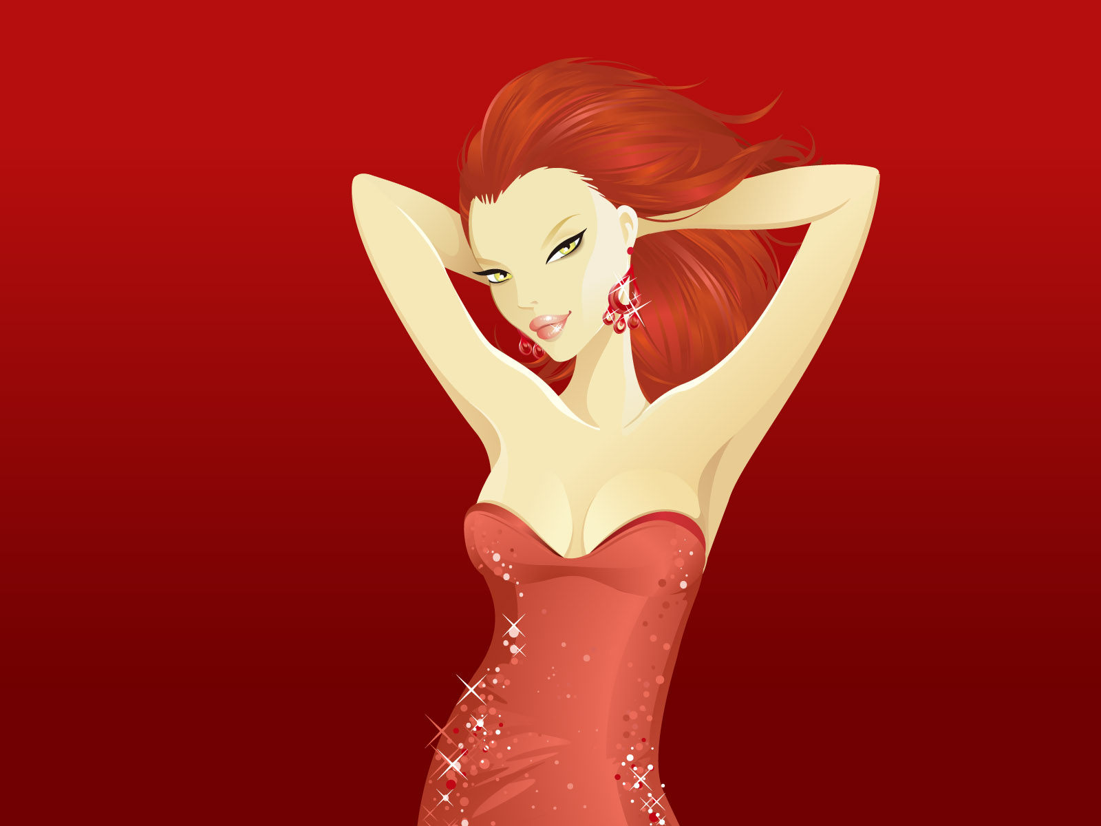 Женщина в красном