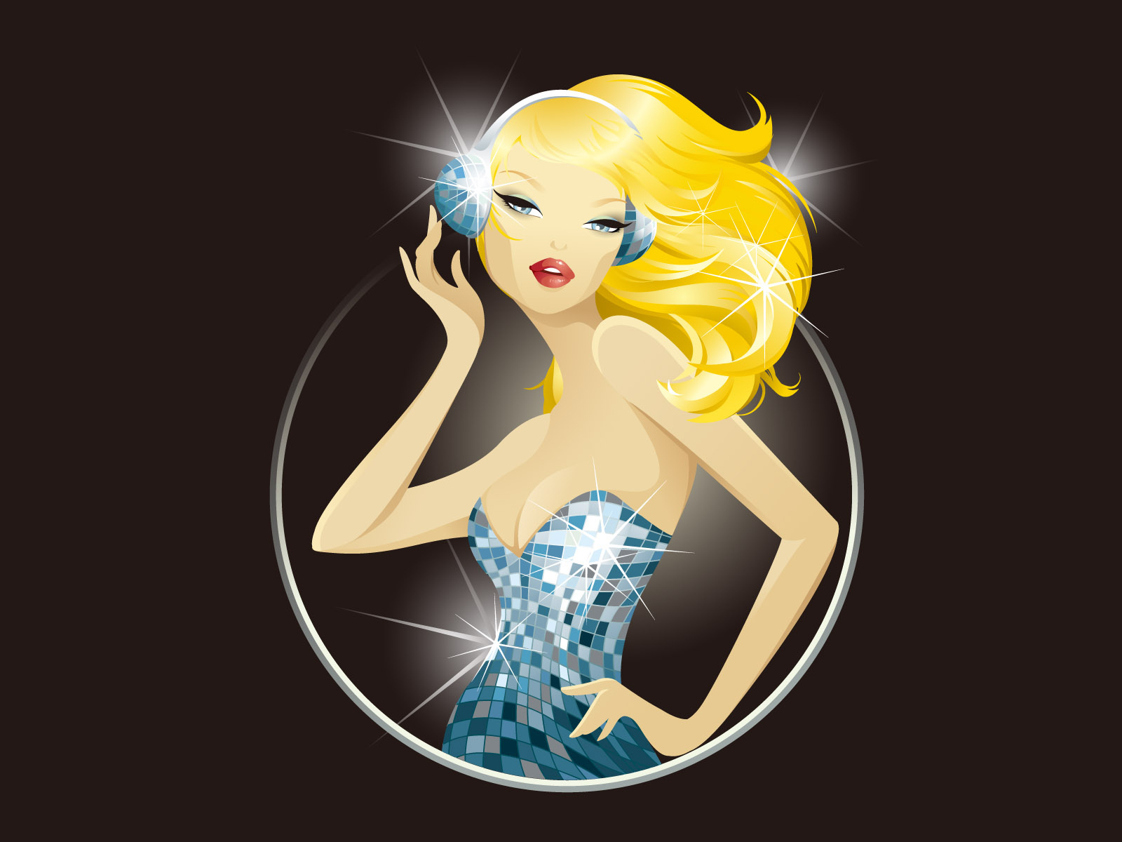 Девушка в серебряном платье