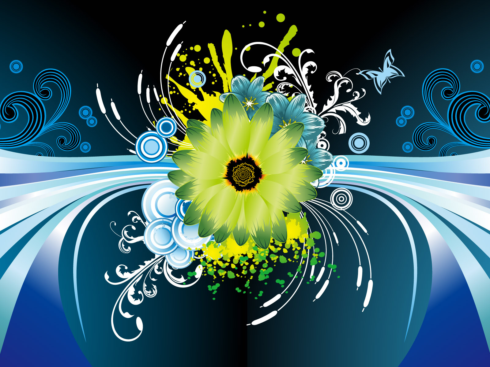 Векторный цветок