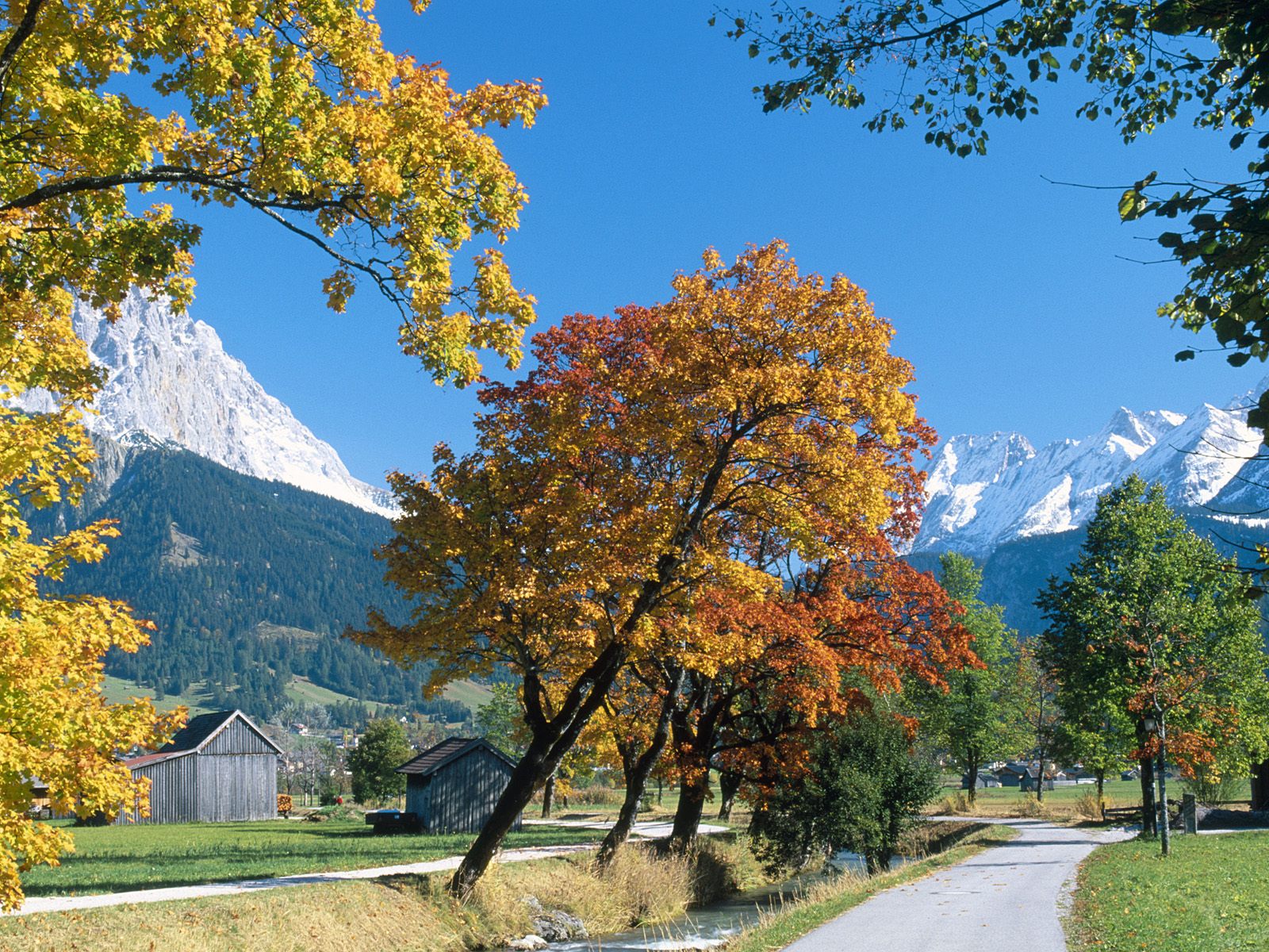 Ehrwald Осенью, Альпы