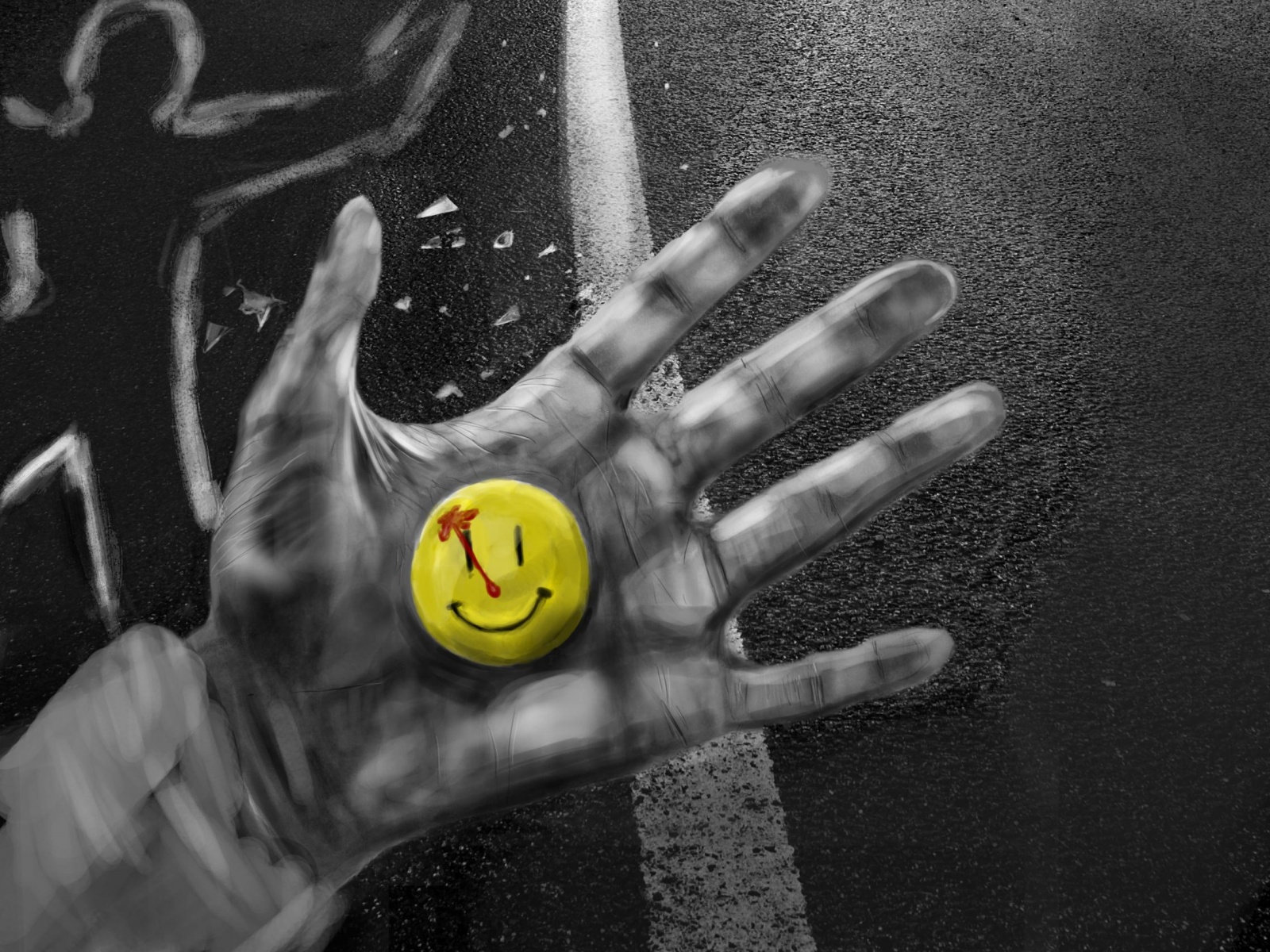 Значок смайл в руке