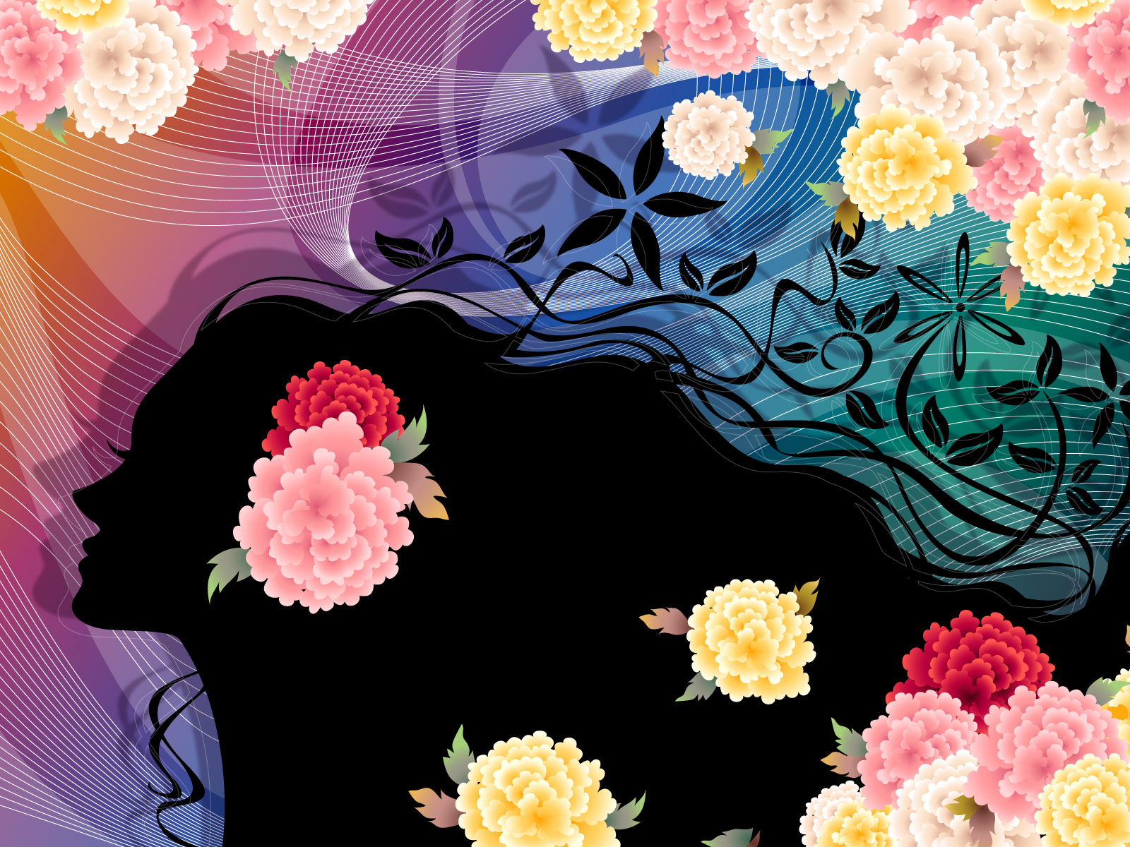 Векторные цветы