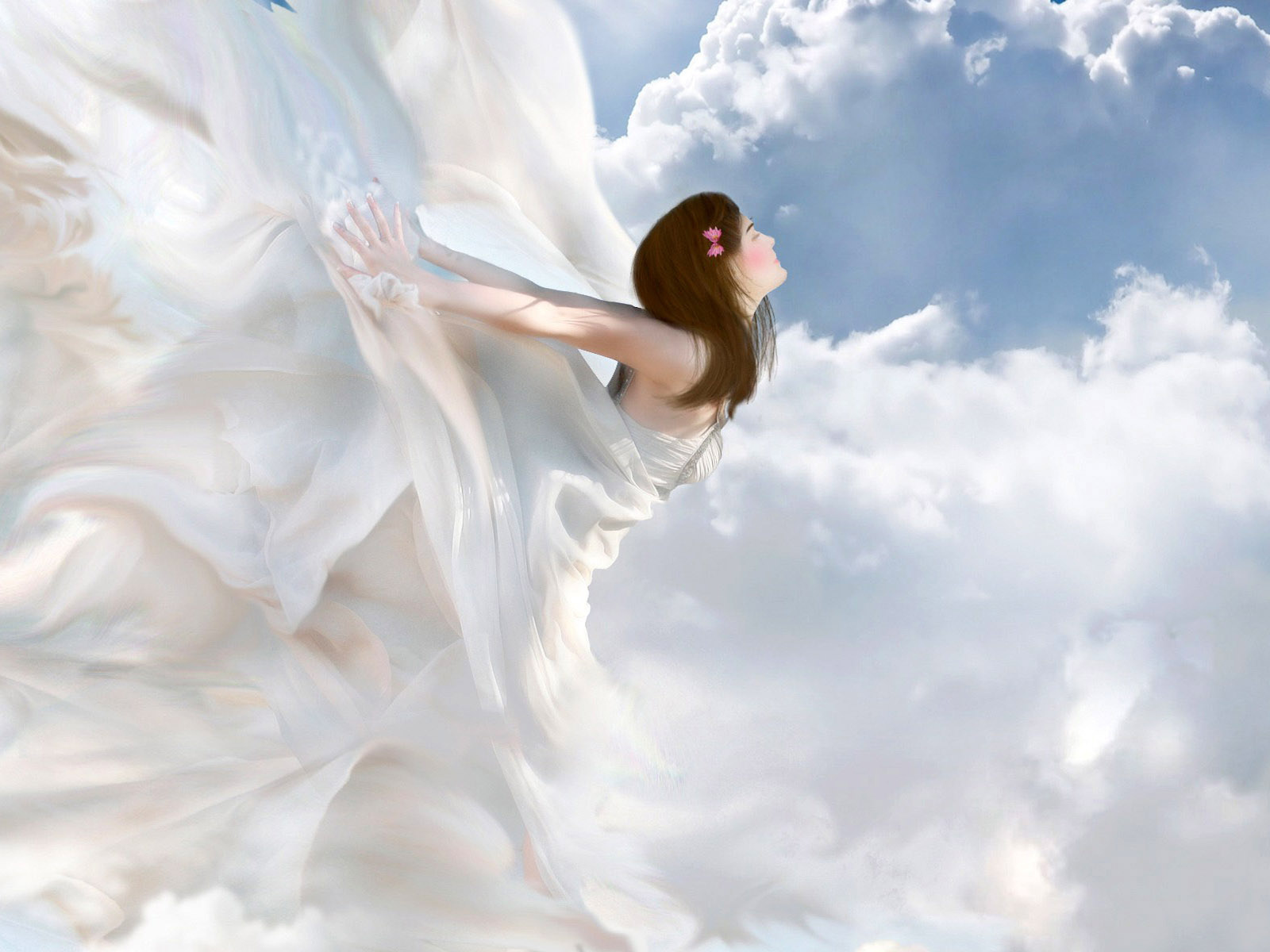 Соник летать. Взмыть в небо. Девушка летает в облаках. Воздушная девушка. Ангел на облаке.