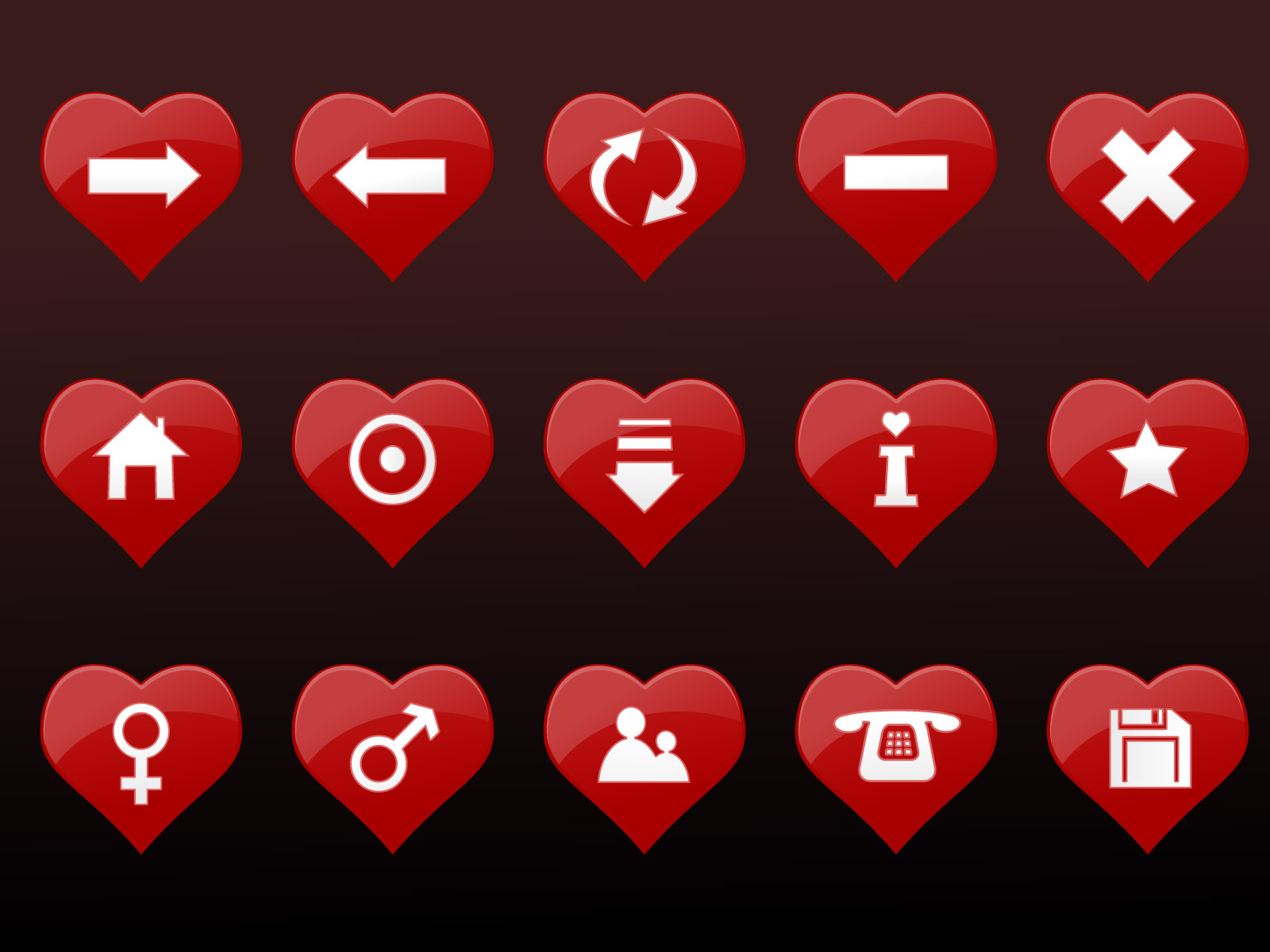 Влюбленные иконки