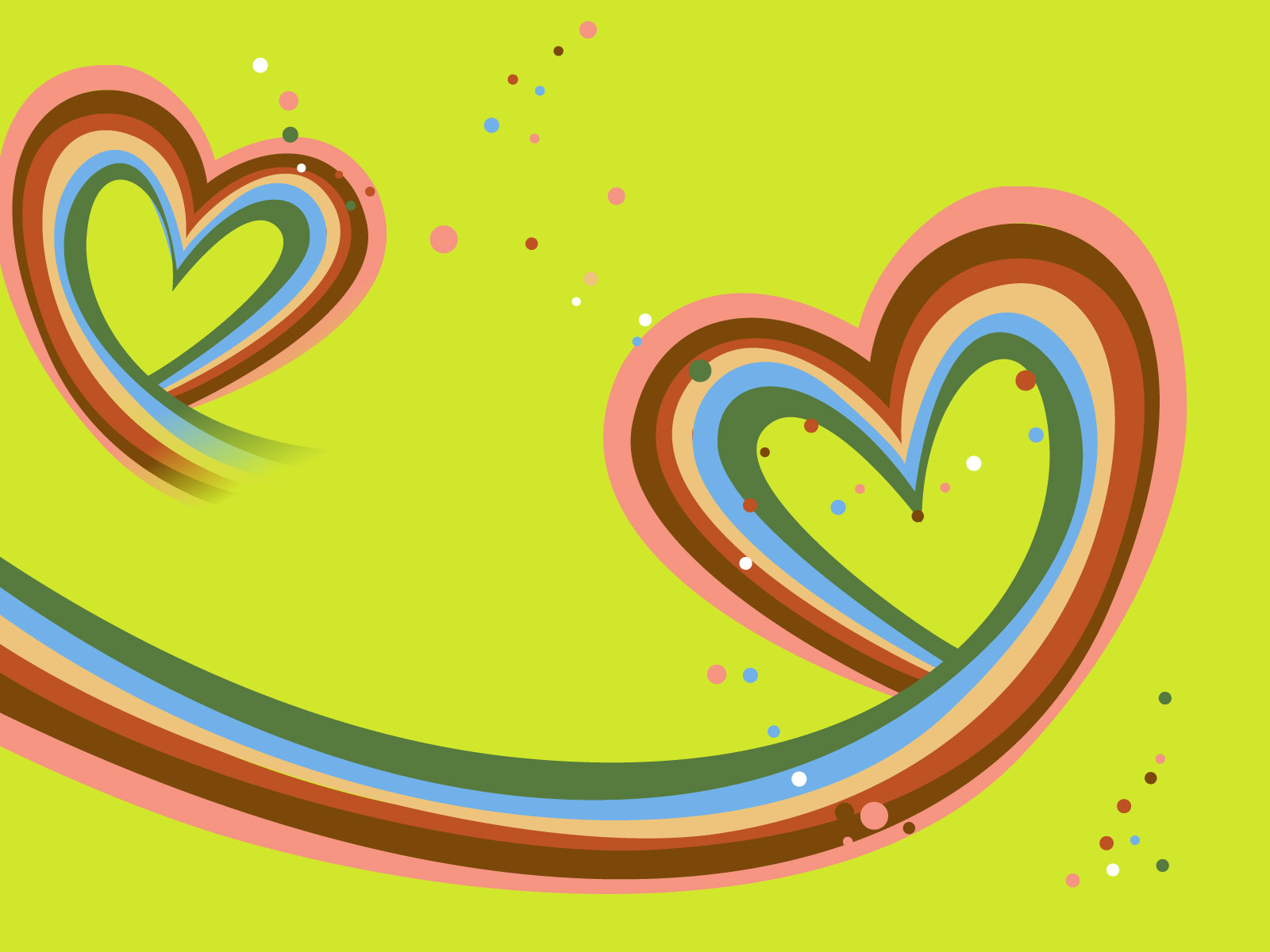 Радужные сердца