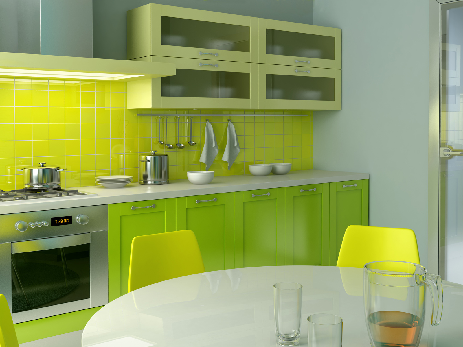Желто зеленая кухня. Кухонный интерьер. Кухня зеленого цвета. Кухня в салатовых тонах. Кухня зеленого цвета в интерьере.