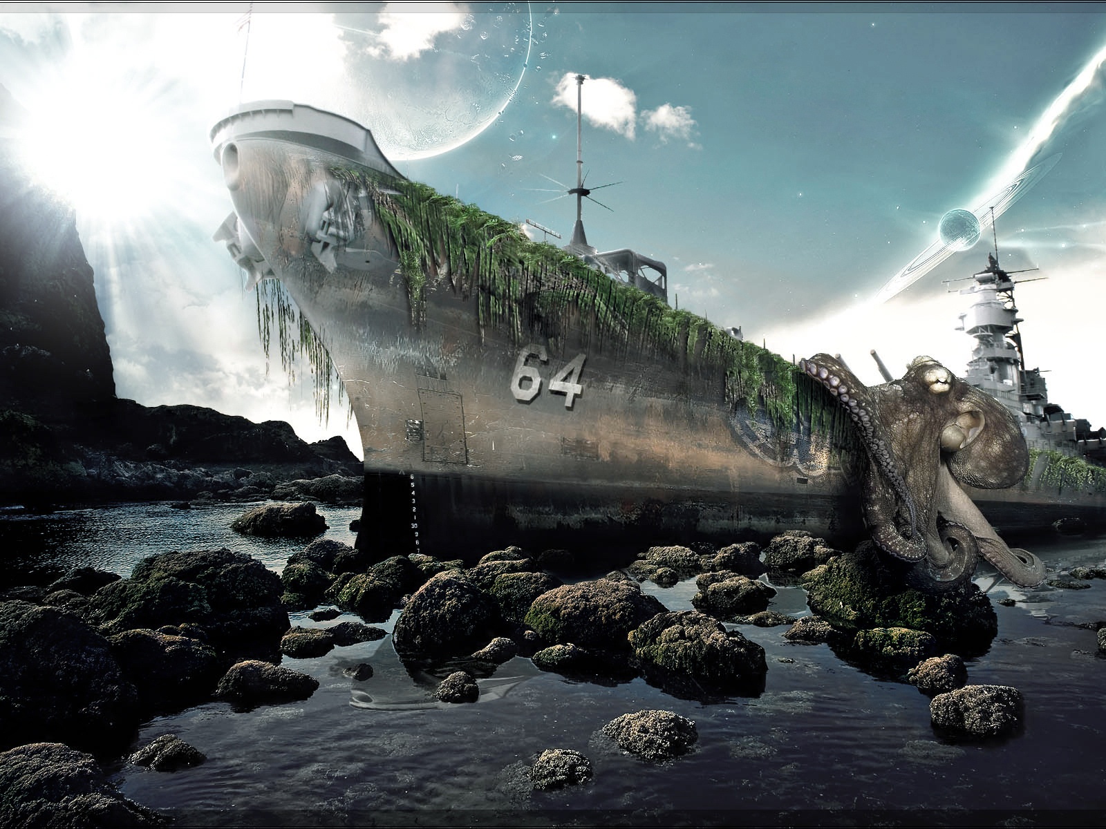 Жертва гигантского осьминога