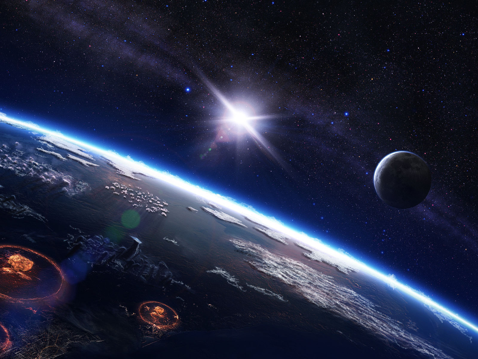 Ядерная война Вид с орбиты Земли